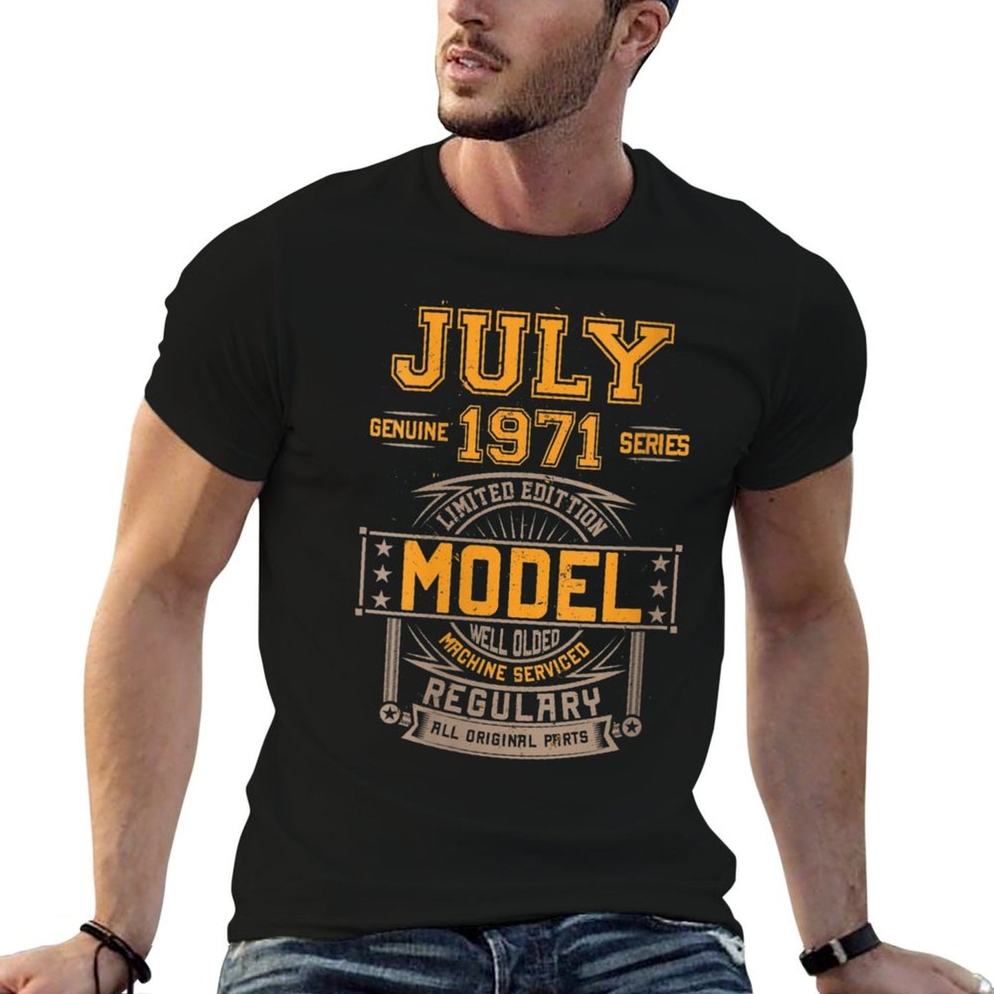 Womens 50 Years Old 50th Birthday Decoration July 1971 Fade-proof Color T-Shirt