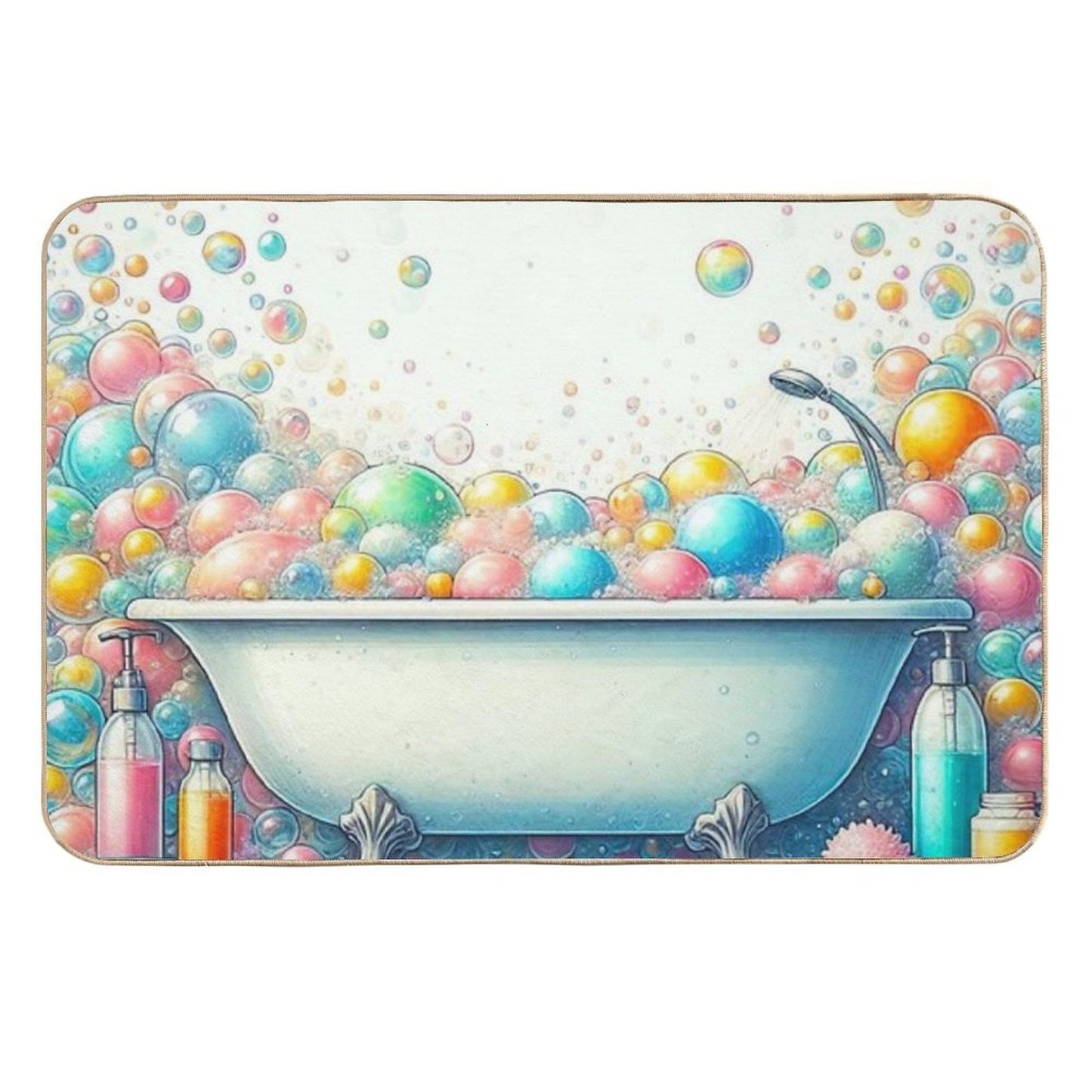 Soap Bubble Bath. Versatile Bath Mat