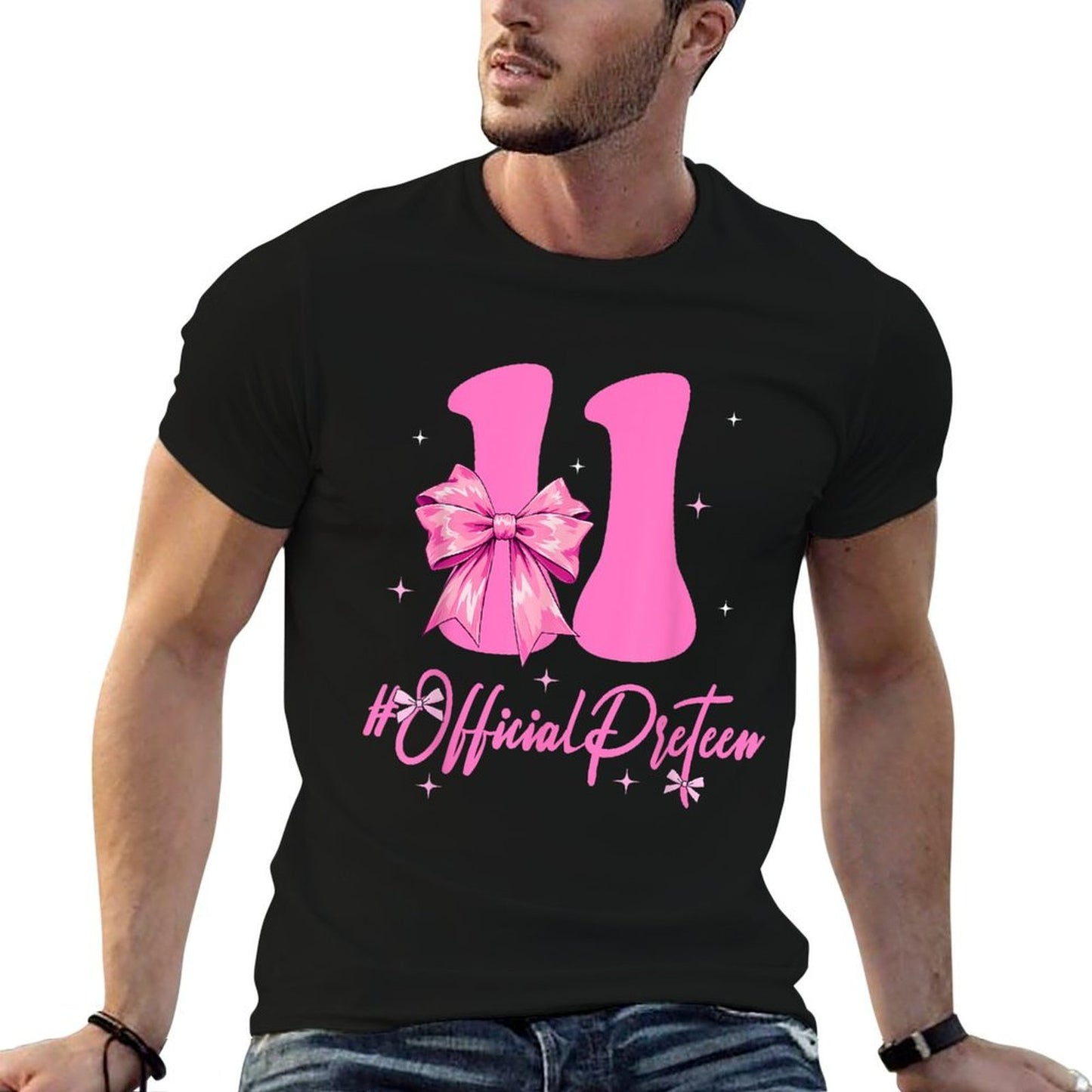 11 Year Old Official Pre-teen 11th Birthday Coquette Girl Cotton T-Shirt