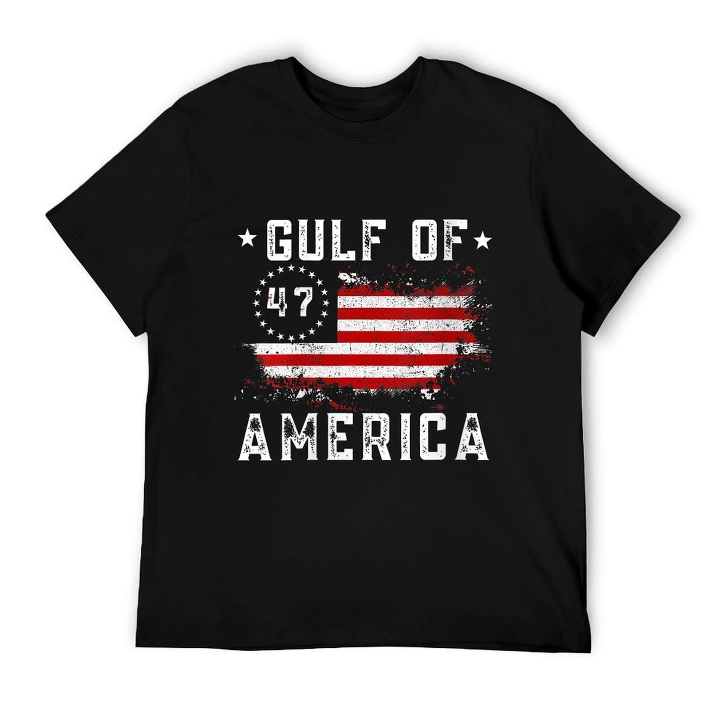 Womens Gulf Of USA America Funny USA Flag for Men Women V-Neck Eco-friendly Material T-Shirt