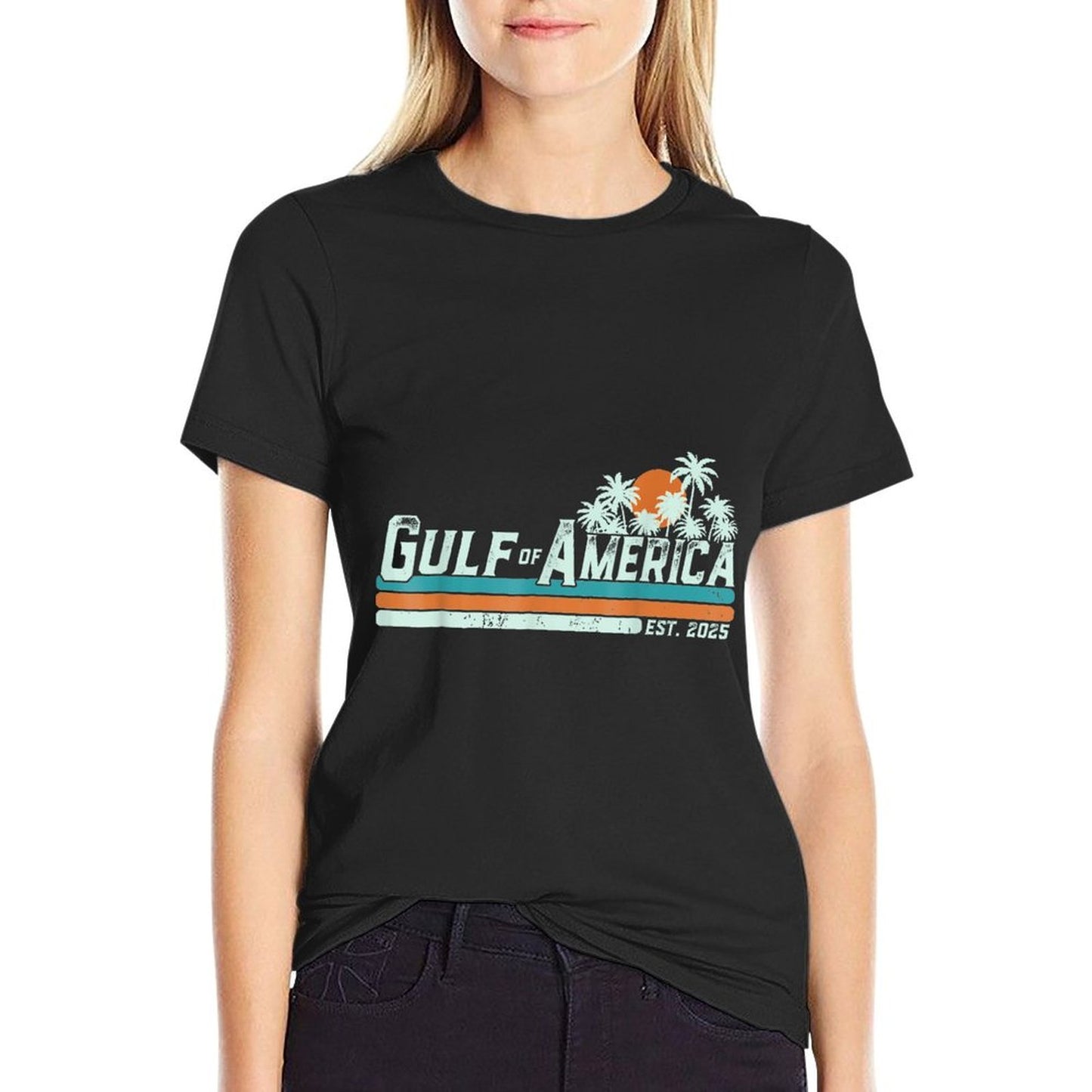 Retro Gulf Of US America 2025 American Flag Gulf Mexico Classic T-Shirt