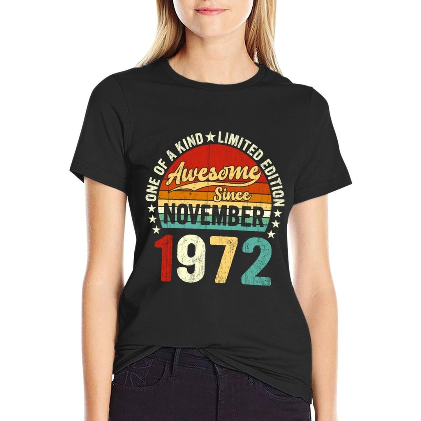 50 Year Old Men Women Vintage November 1972 50th Birthday Graphic-printed T-Shirt