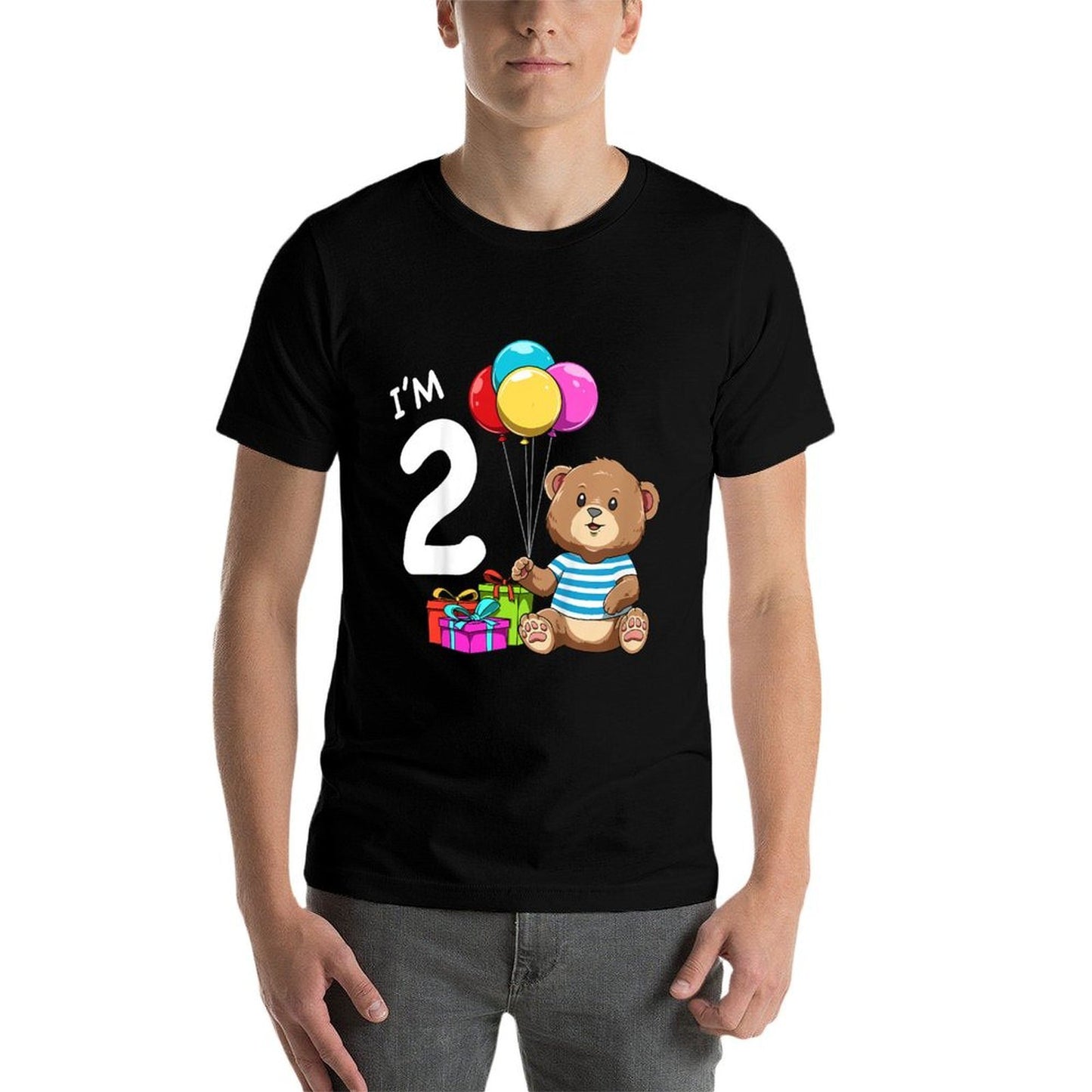 Kids Second Birthday Teddy Bear - 2 Year Old Boy Wrinkle-resistant T-Shirt