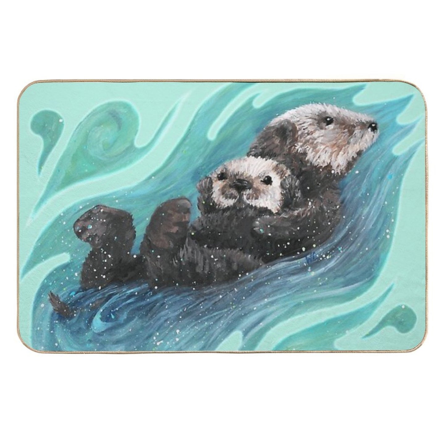 Sea Otter Fade-Resistant Bath Mat