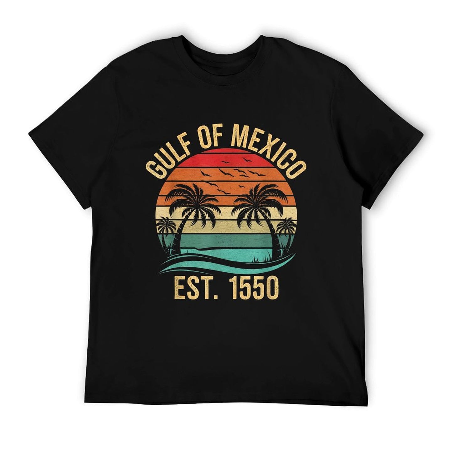 Gulf of Mexico Women Est 1550 Retro Vintage Beach High-quality Stitching T-Shirt