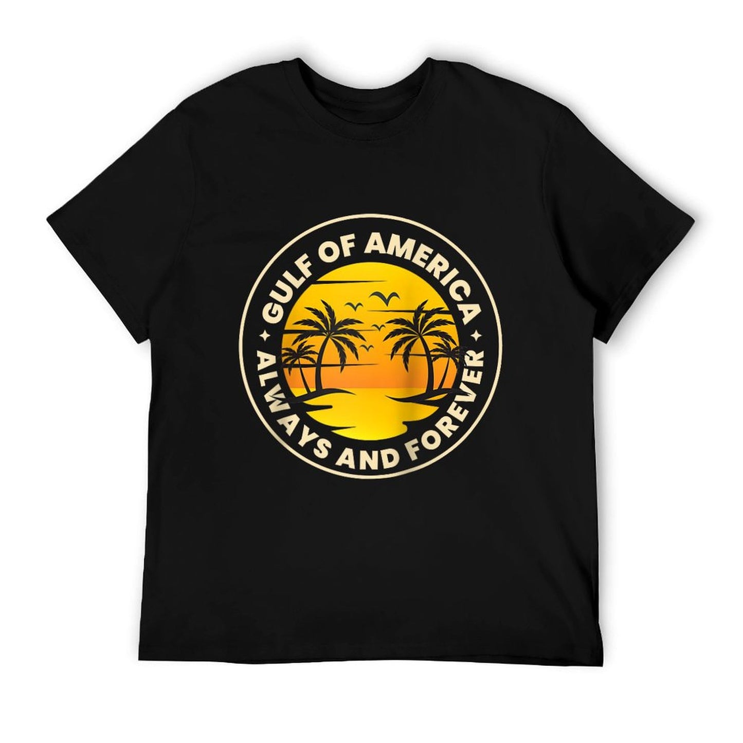 Gulf of USA America Retro Throwback Design Raglan Baseball Rolled Sleeves T-Shirt