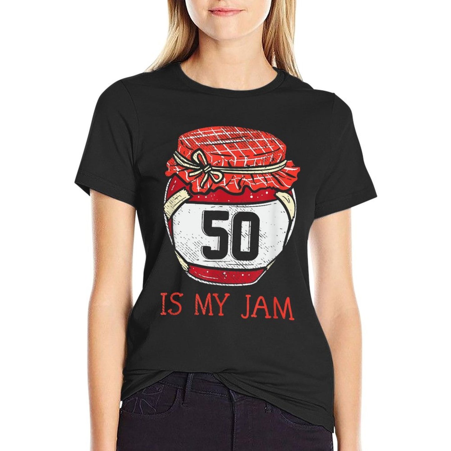 50 Year Old Birthday Gifts for Women Cute 50th Birthday Oversized Silhouette T-Shirt