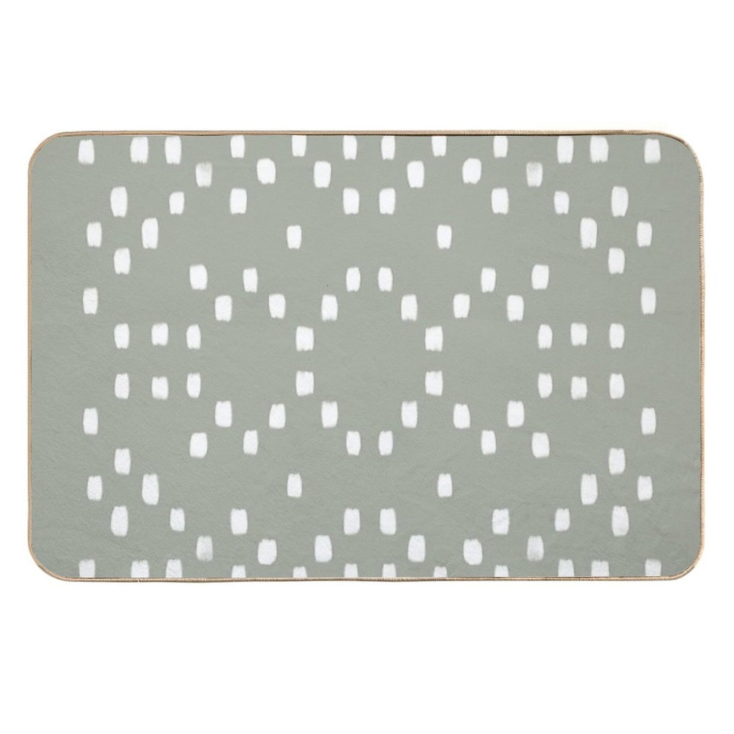 Cute Green Dots Pattern Slip-Resistant Bath Mat