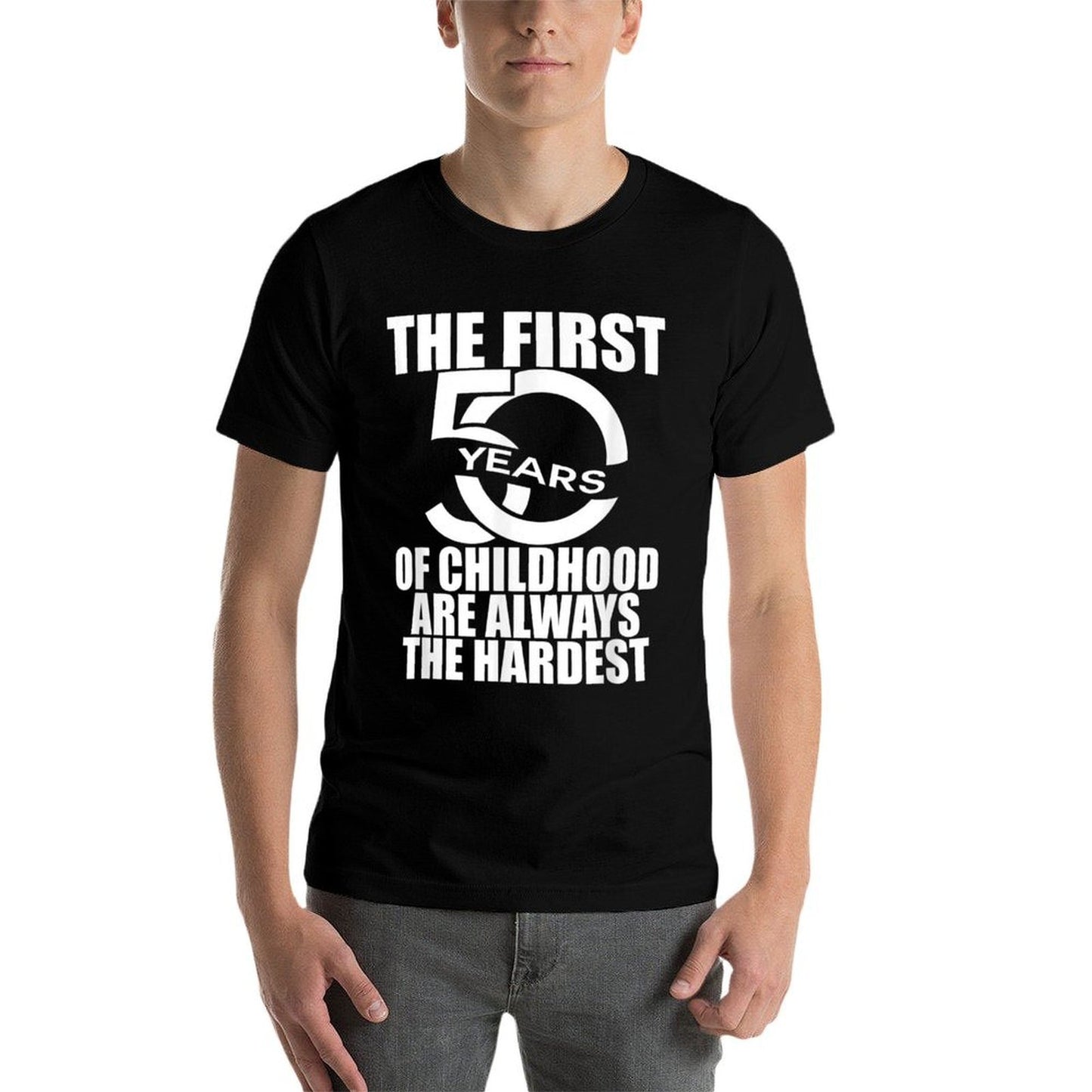 50th Birthday T-shirt Oversized Silhouette T-Shirt