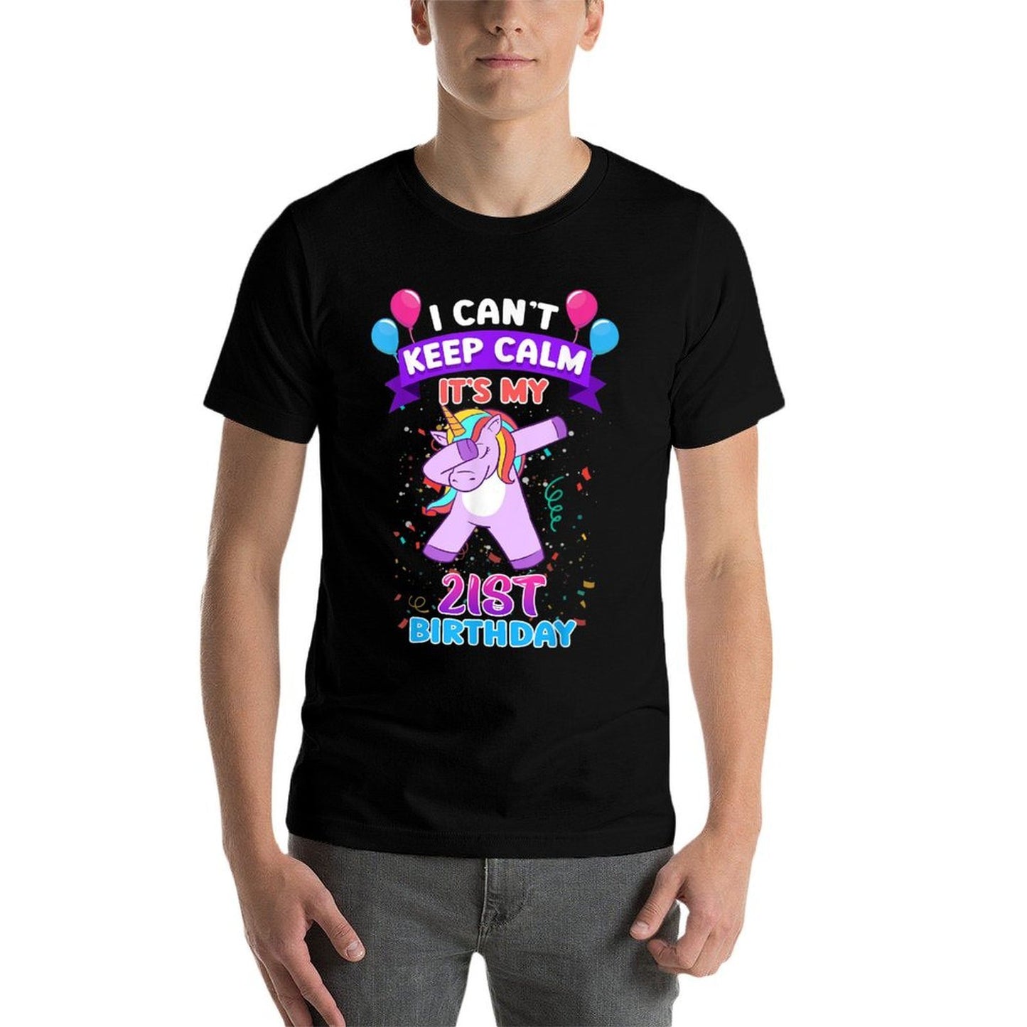 21st Birthday Unicorn For 21 Years Old Women At Age 21 Slim-fit Cut T-Shirt