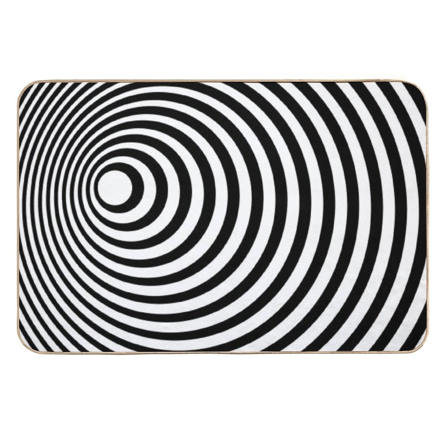 Twilight Zone Tunnel (black on White) Toxin-Free Bath Mat
