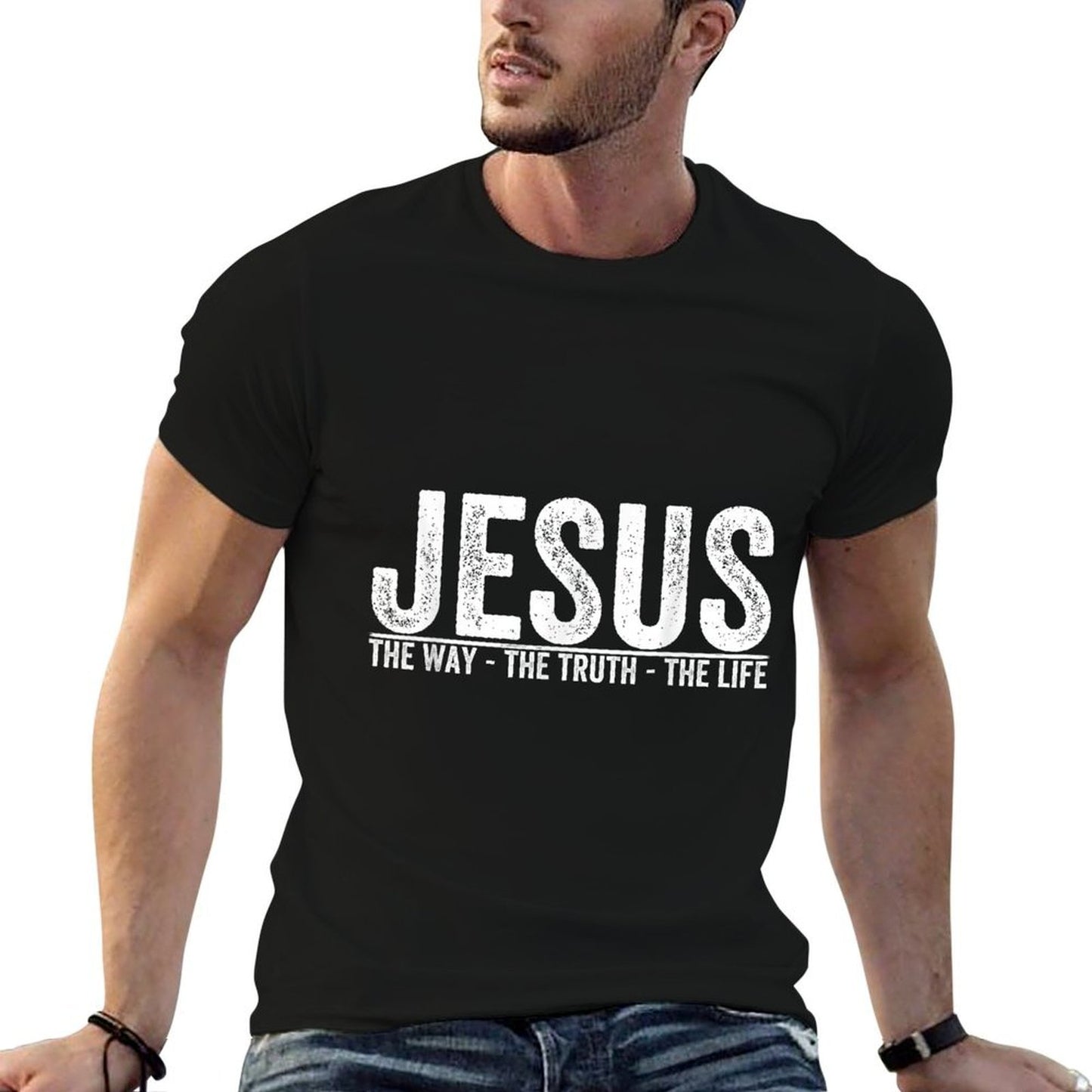 Christ Jesus The Way. The Truth. The Life Blessed Christians Stretchy T-Shirt
