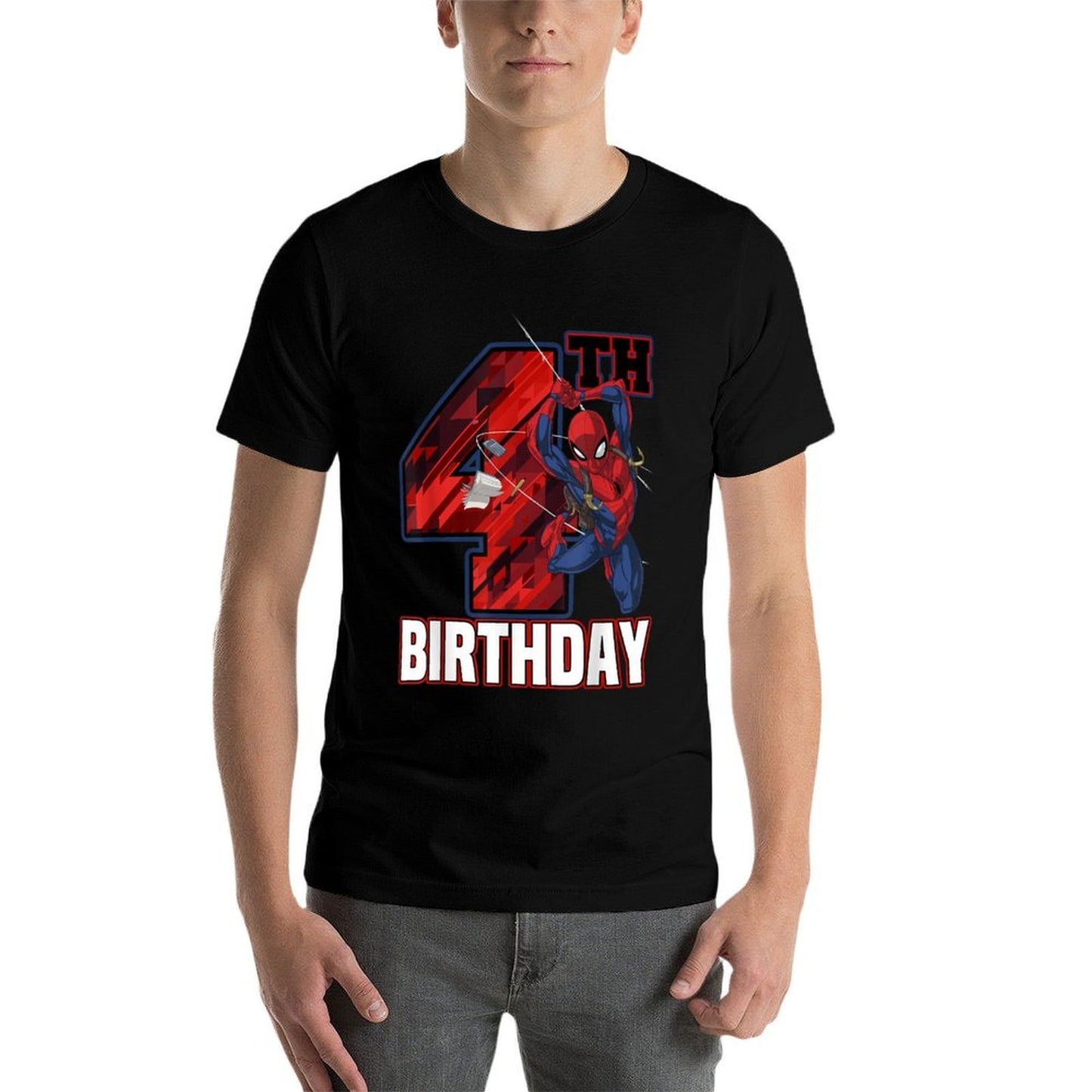 Marvel Spider-Man Web Swing 4th Birthday Versatile T-Shirt