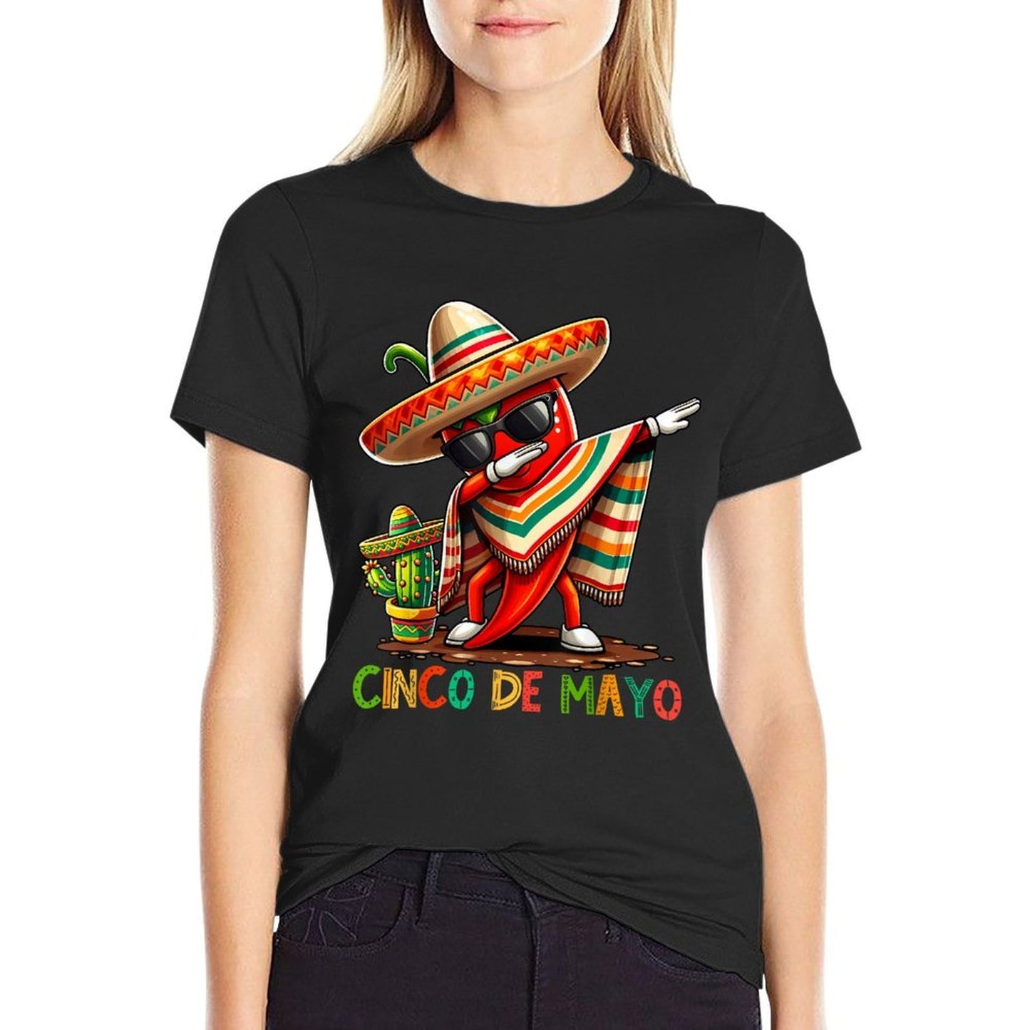 Dabbing Chili Cinco De Mayo Funny Mexican Food Dab Boys Kids Relaxed-fit T-Shirt