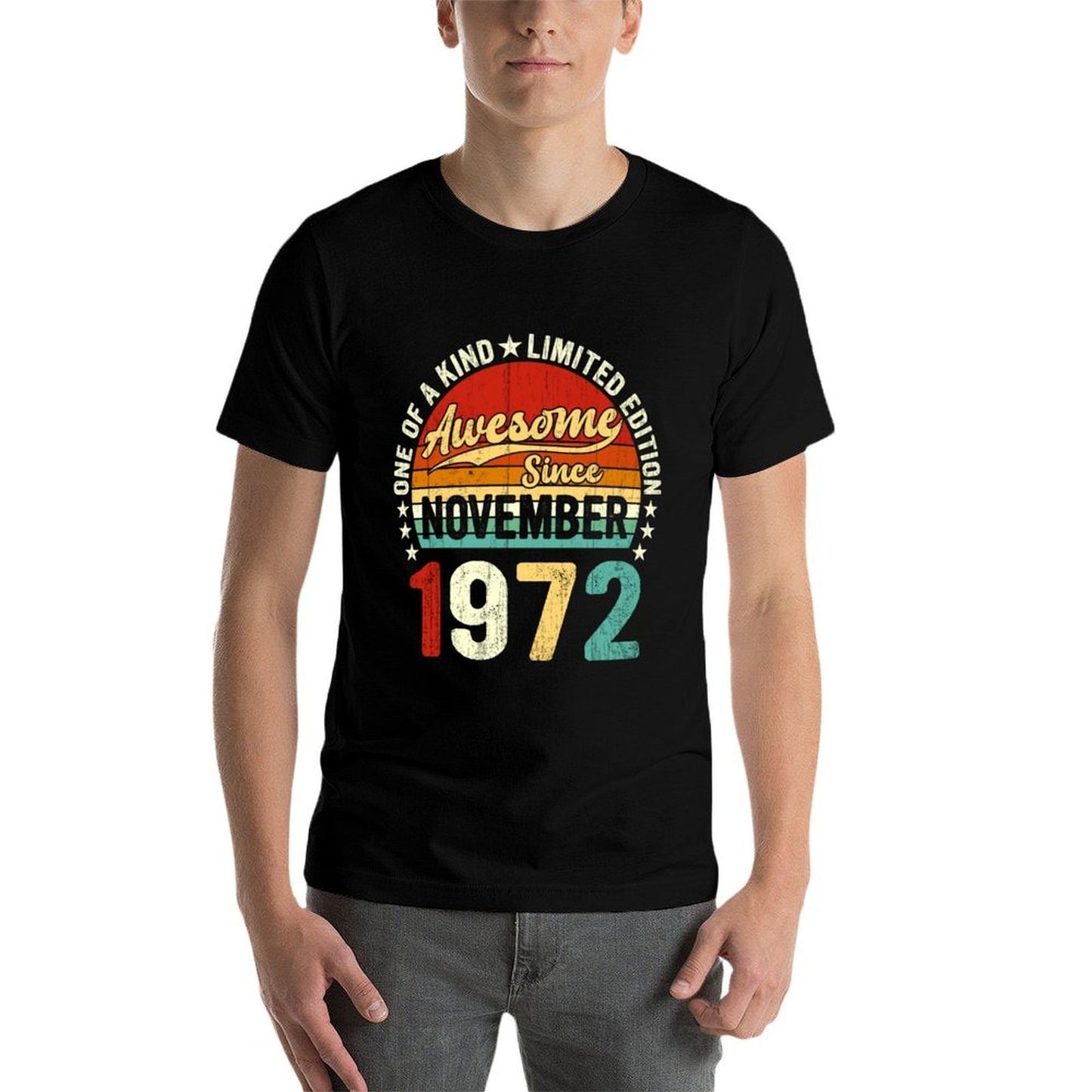 50 Year Old Men Women Vintage November 1972 50th Birthday Graphic-printed T-Shirt