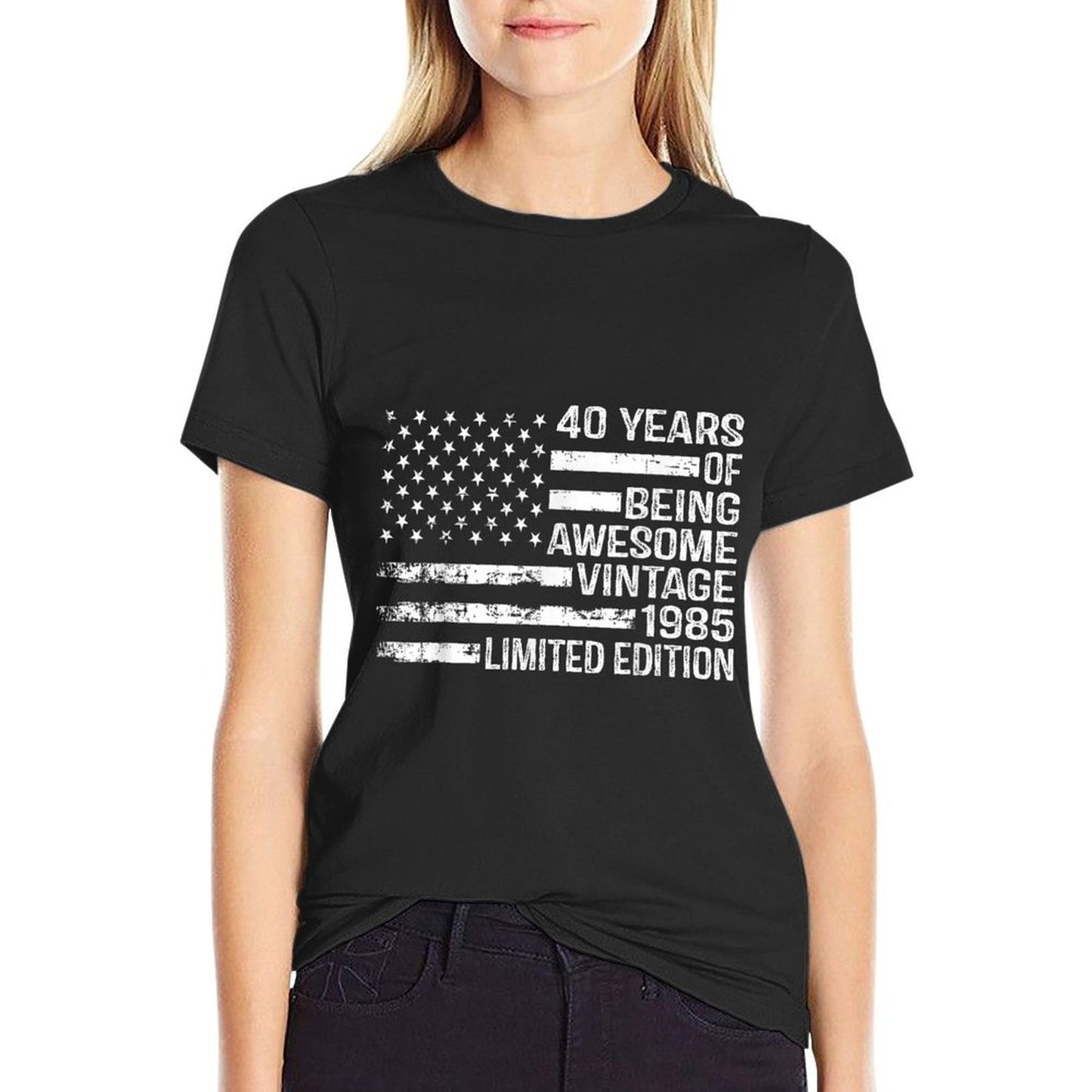 40 Years Old Birthday Vintage American 40th Birthday Easy-care T-Shirt
