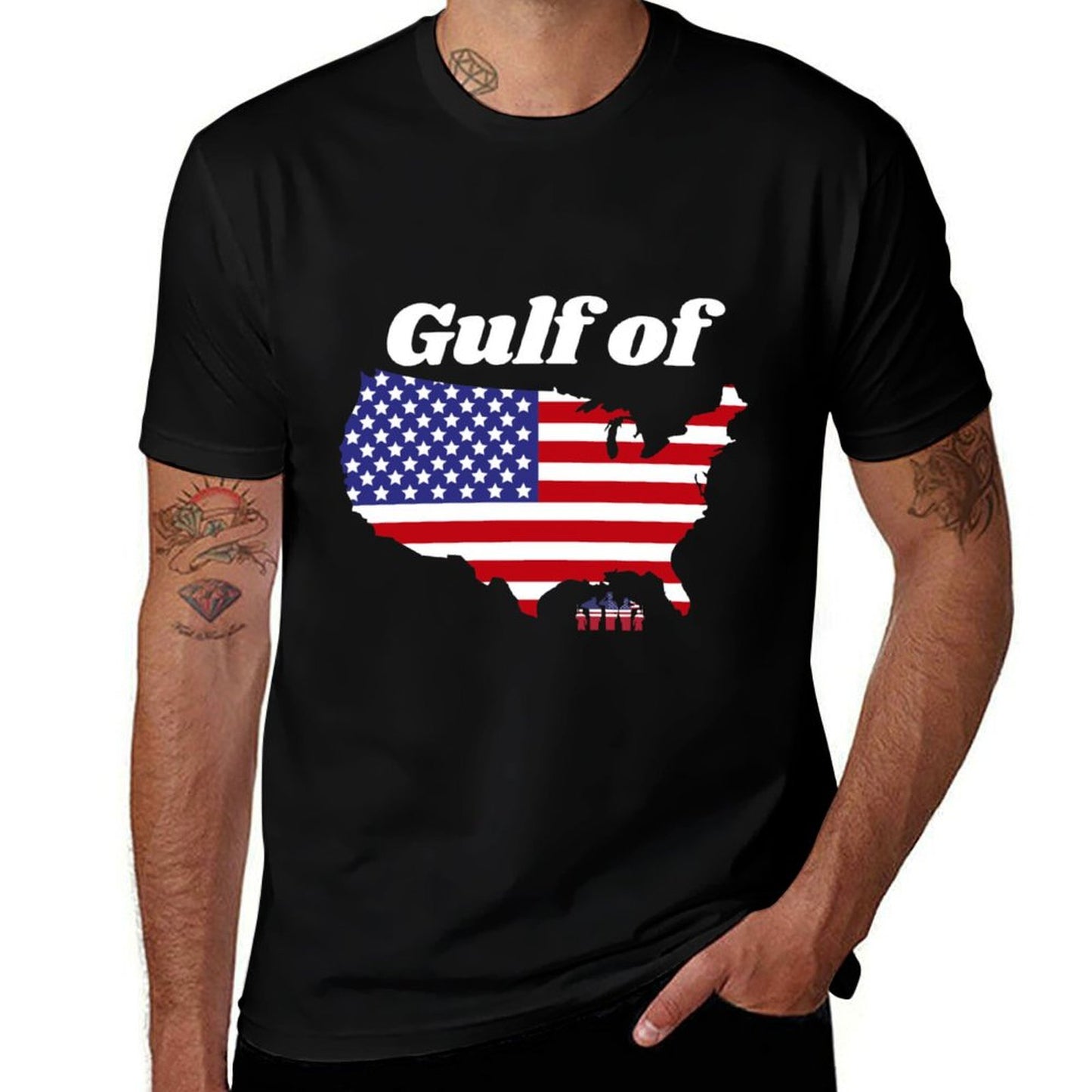 Gulf of United States of America Fade-proof Color T-Shirt