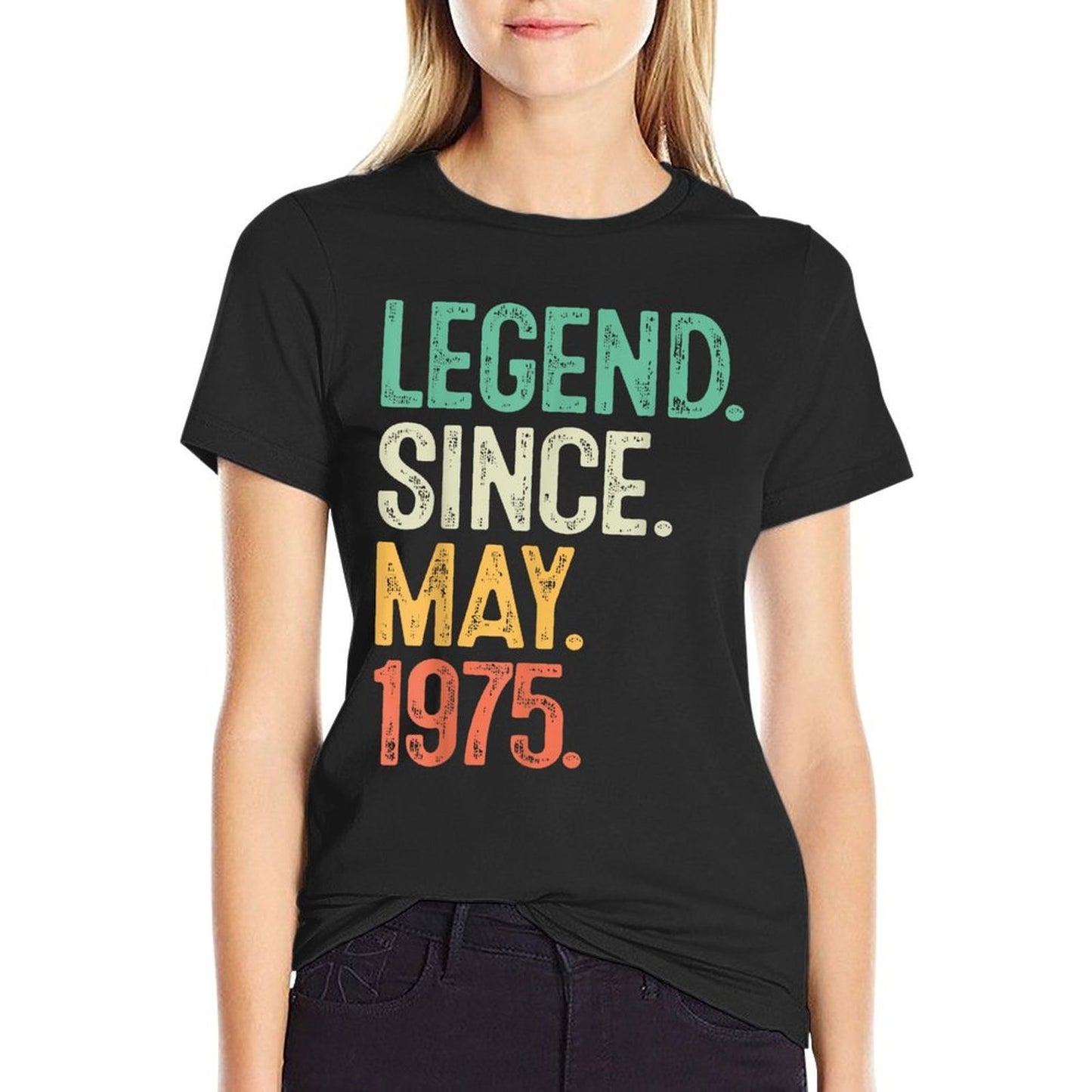 50 Years Old Gifts Legend May 1975 50th Birthday Men Women Breathable T-Shirt