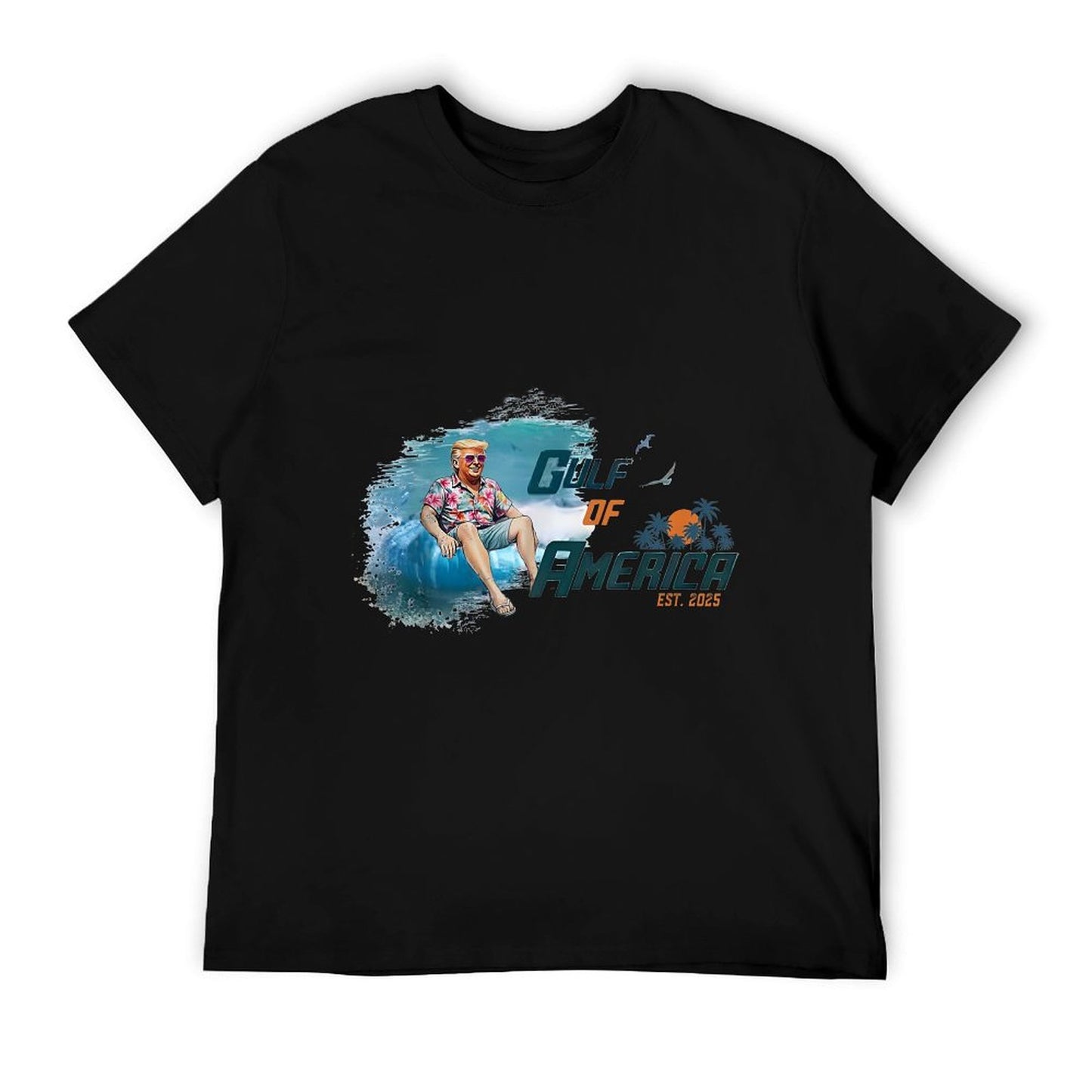 Retro Gulf Of USA America 2025 American Flag Gulf Mexico Wrinkle-resistant T-Shirt
