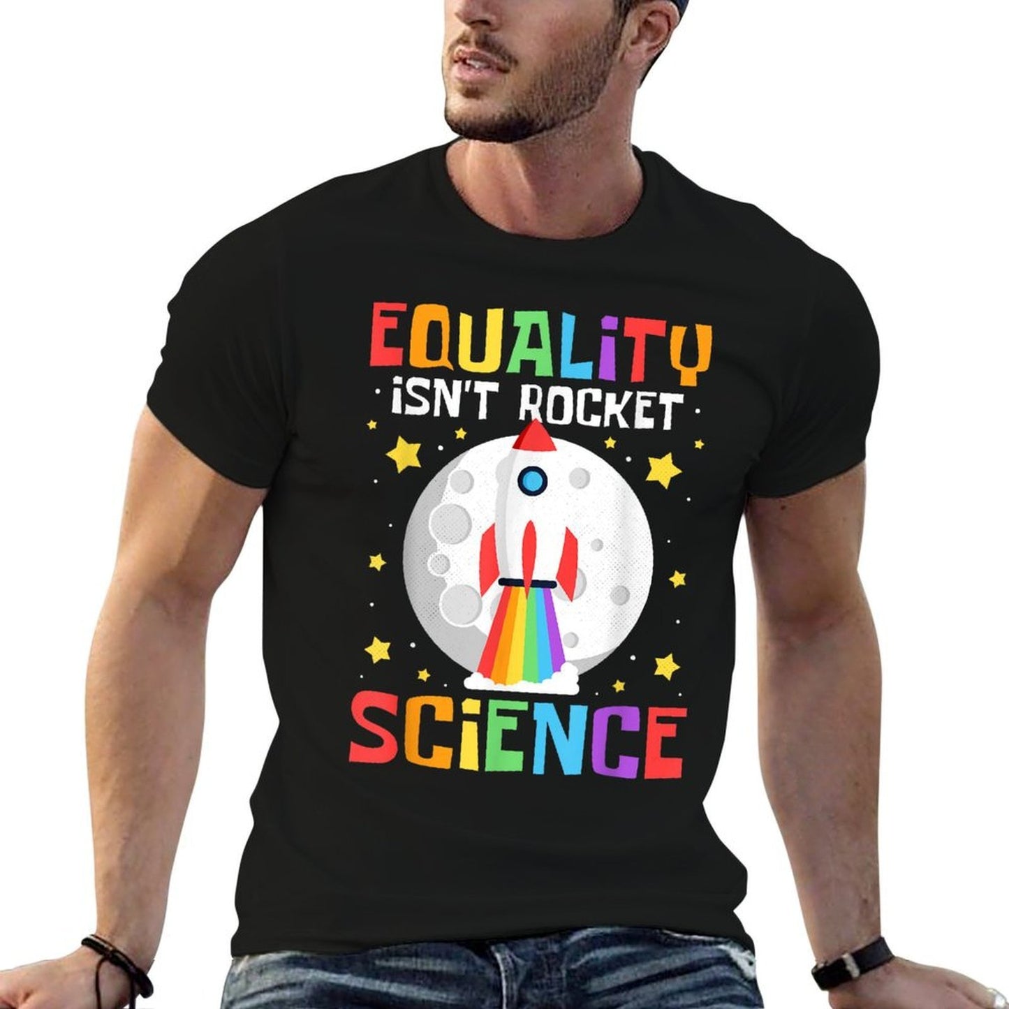 Pride Month, Equality Isnt Rocket Science, LGBTQ Cotton T-Shirt