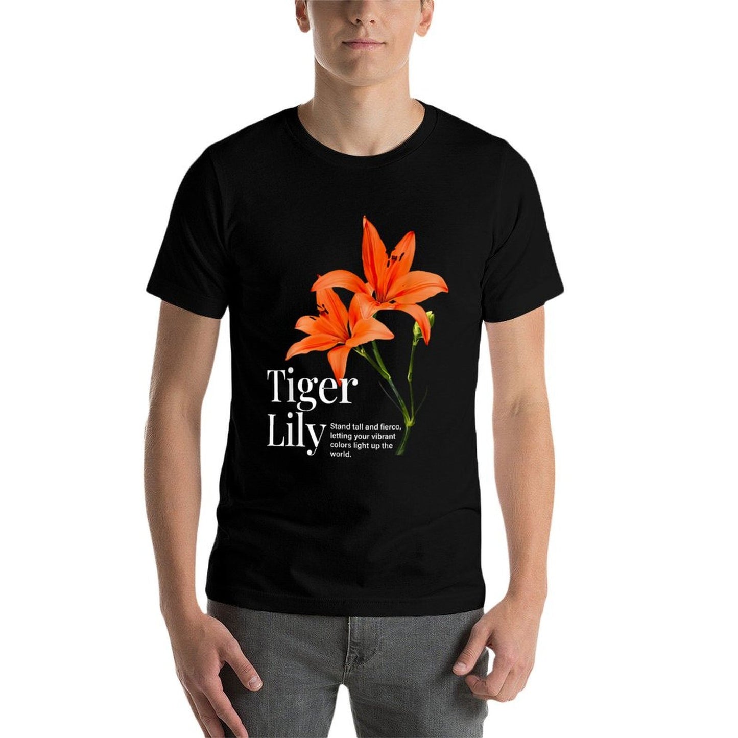 Vintage Tiger Lily Flower Aesthetic Gardening Nature Lover Comfortable T-Shirt
