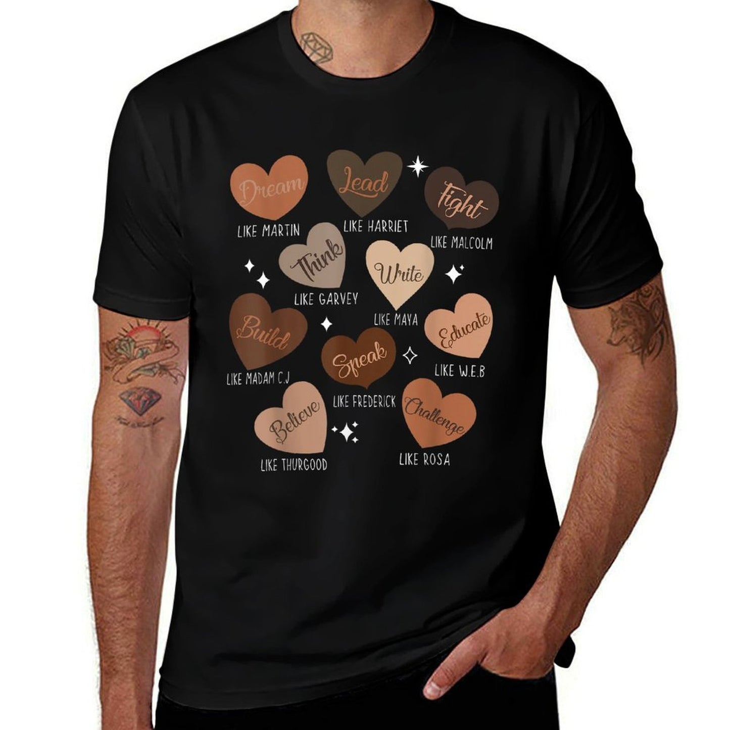 Bhgytec Celebrating Black History Unisex-Adults, Unisex-Kids African American Black History Vintage-inspired T-Shirt