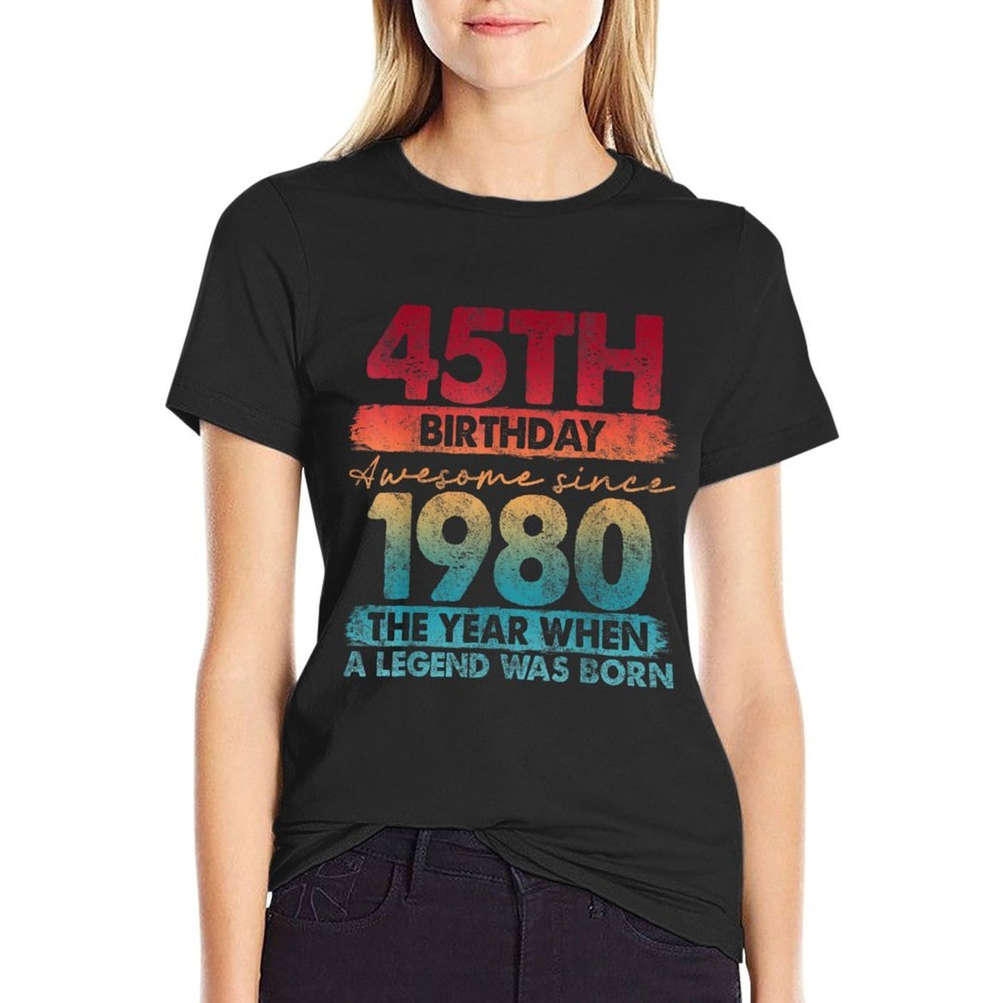 45 Year Old Gifts Vintage 1980 Limited Edition 45th Birthday High-quality Stitching T-Shirt