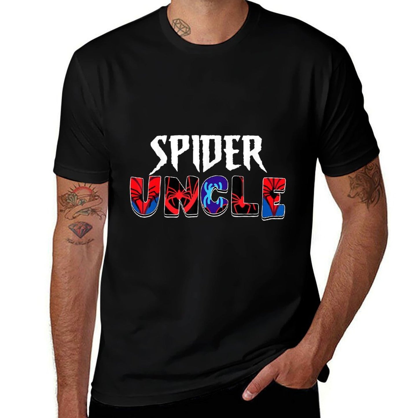 Birthday Party Spider Outfit Spider Uncle Mens Boys Breathable T-Shirt