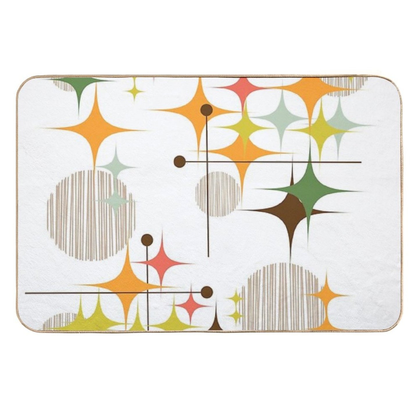 Eames Era Starbursts And Globes 3 Absorbent Bath Mat