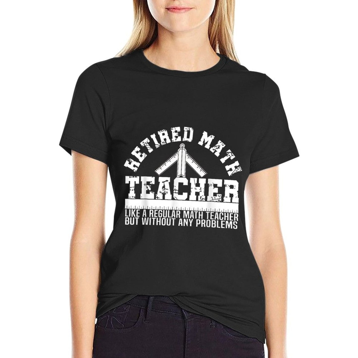 Retired Math Teacher Funny Retirement Gift Problems Classic T-Shirt
