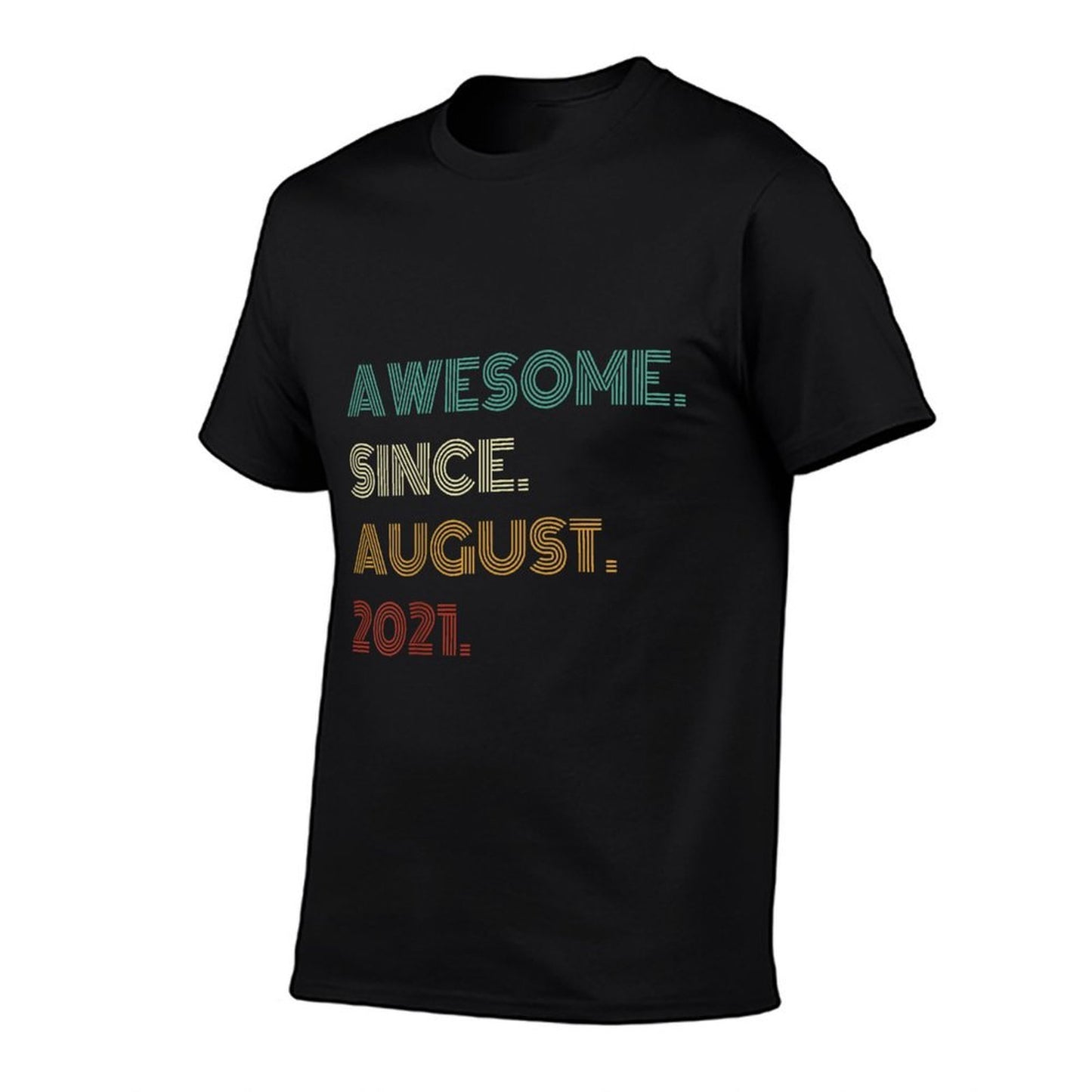 Kids 4 Years Old Awesome Since August 2021 4th Birthday Durable T-Shirt