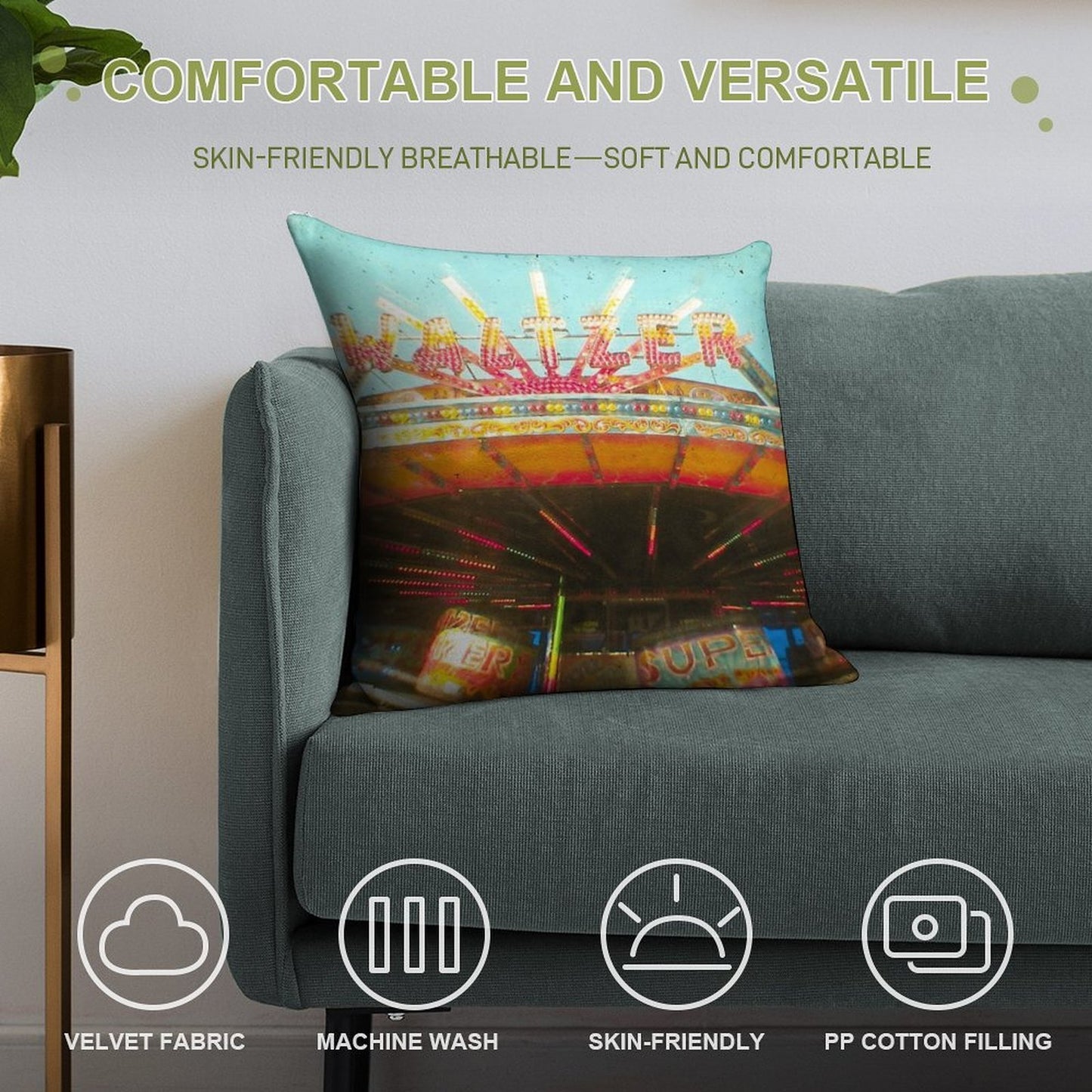 Spinning Cars Soft Warmth Comfort Throw Pillow