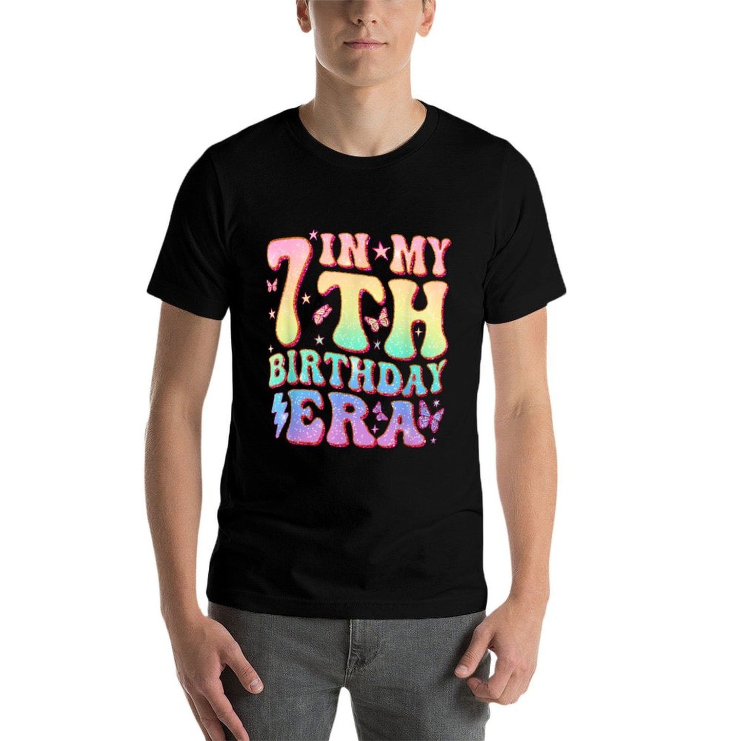 In My 7th Birthday Era Seven Bday 7 Year Old Birthday Girl Breathable T-Shirt