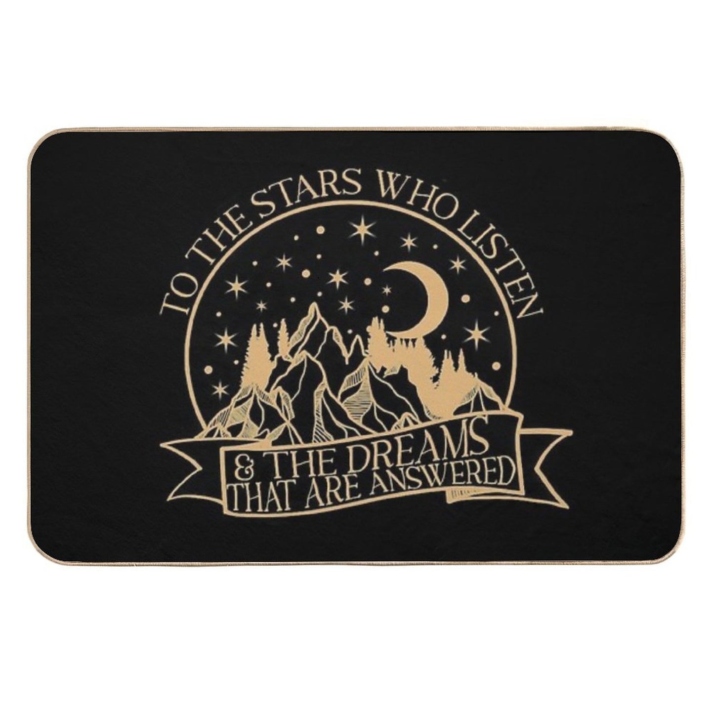 To The Stars Who Listen And The Dreams That Are Answered, Rhysand Quote Long-Lasting Bath Mat