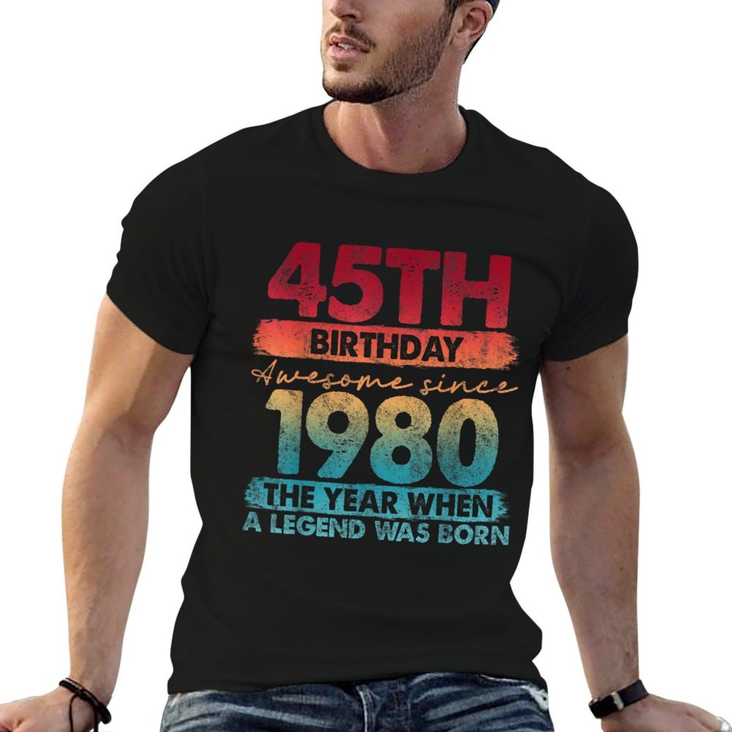 45 Year Old Gifts Vintage 1980 Limited Edition 45th Birthday High-quality Stitching T-Shirt