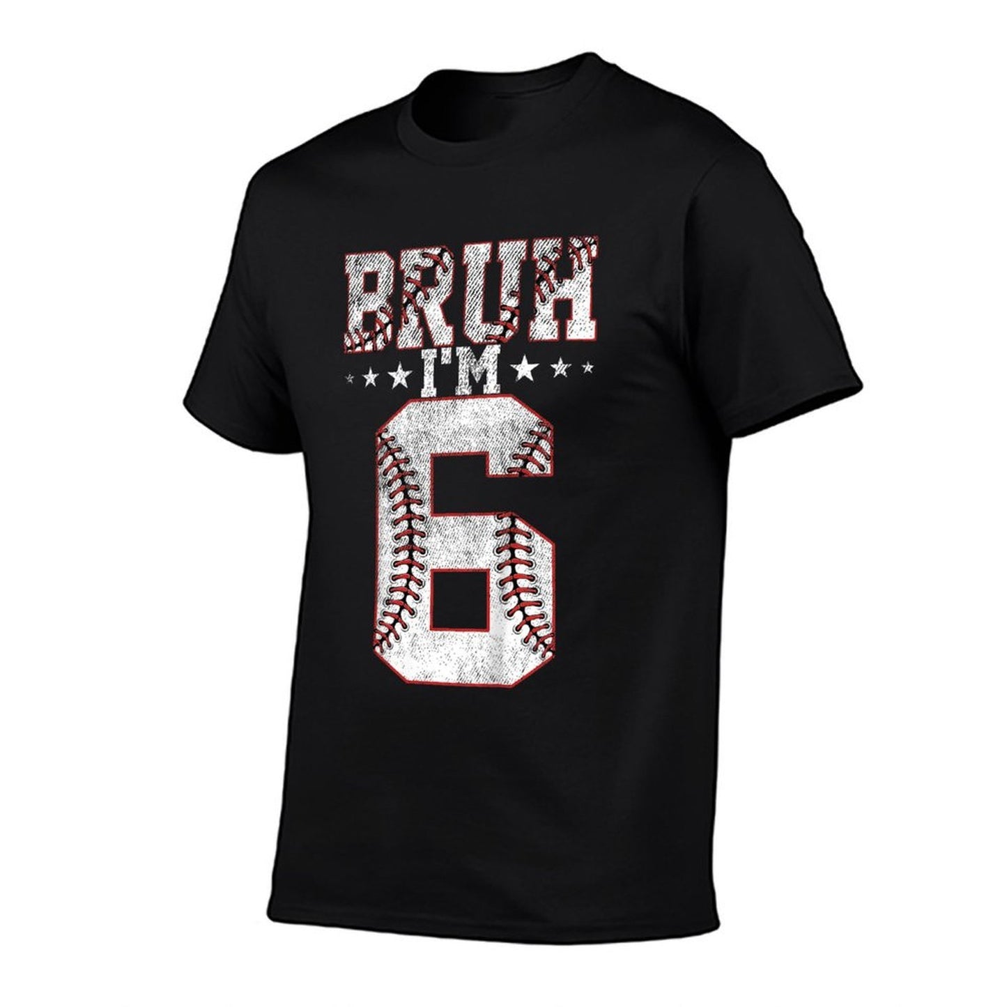 Kids Bruh 6th Birthday Baseball Bruh I'm 6 Year Old Birthday Vintage-inspired T-Shirt