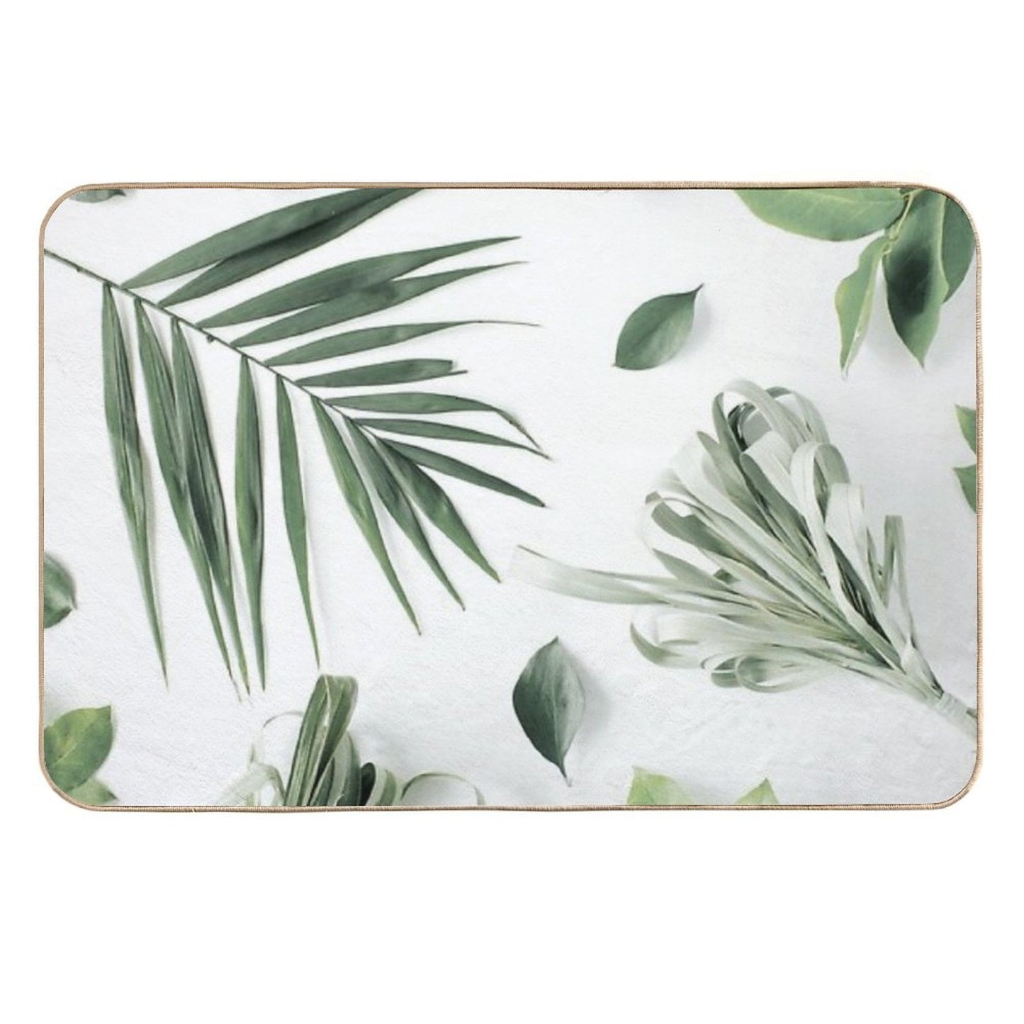 Leaf Pattern Easy To Clean Bath Mat