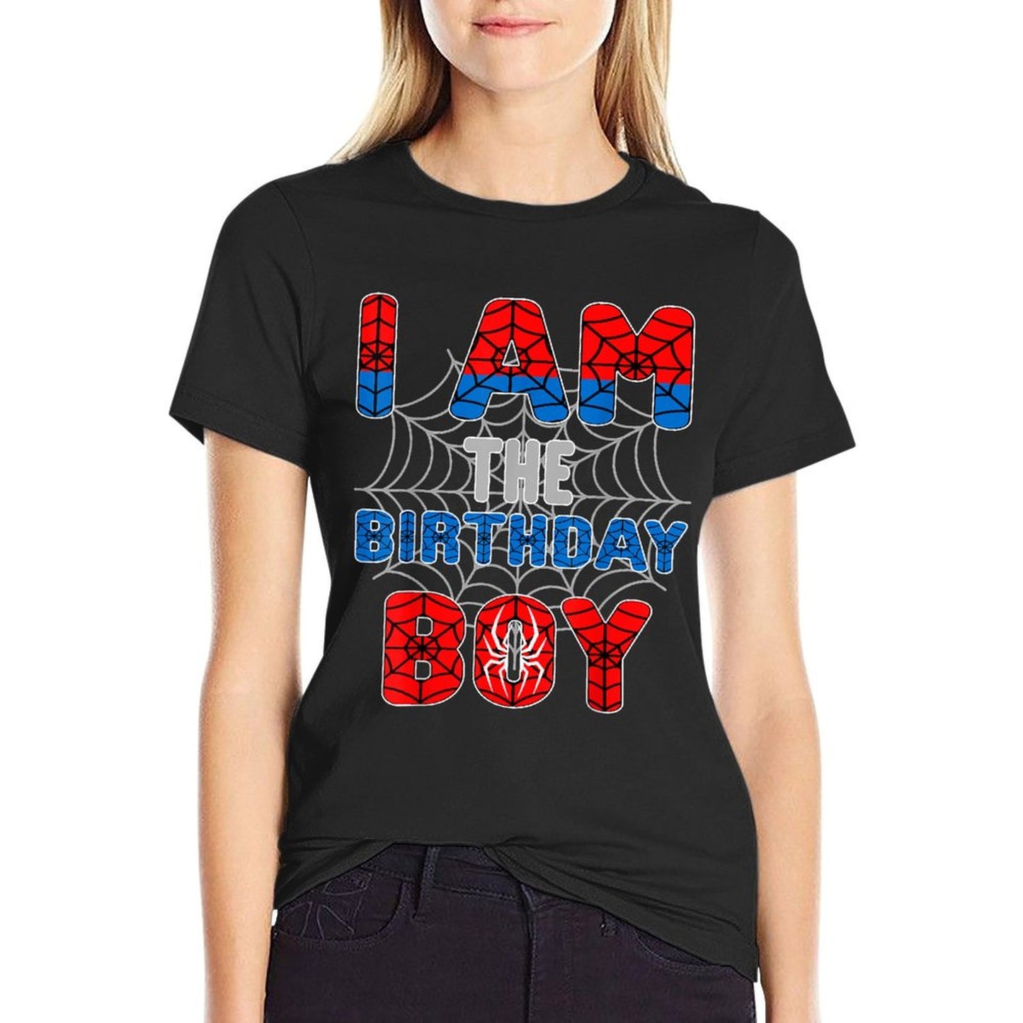 Spider Web Birthday Party I'm The Birthday Boy Trendy Pattern T-Shirt