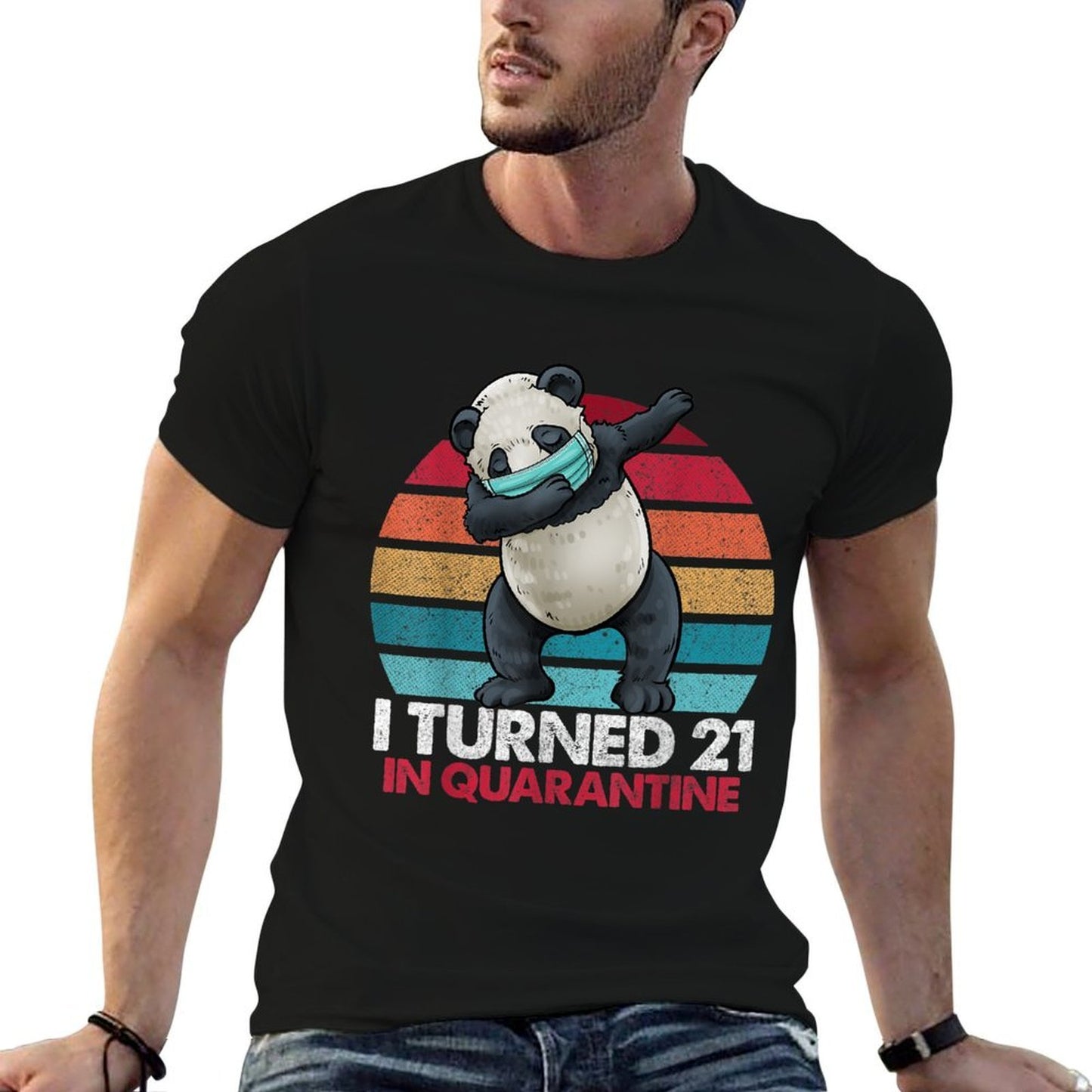 I Turned 21 In Quarantine 2020 Dabbing Panda 21st Birthday Classic T-Shirt