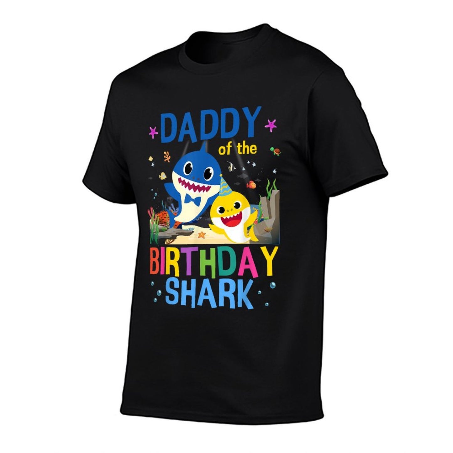 Funny Daddy Of The Birthday Family Shark Kids Birthday Lightweight T-Shirt