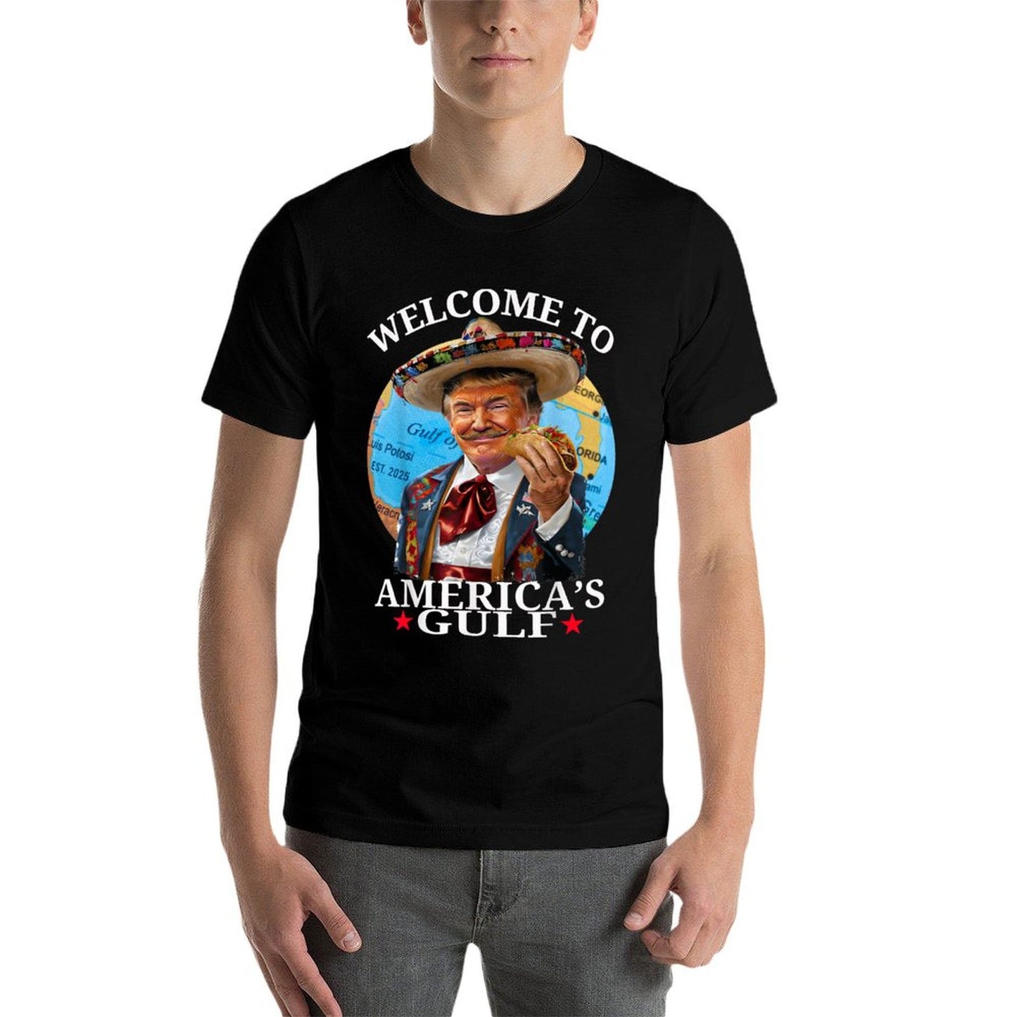 Funny Trump America's Gulf Est 2025 Trump Merchandise Versatile T-Shirt