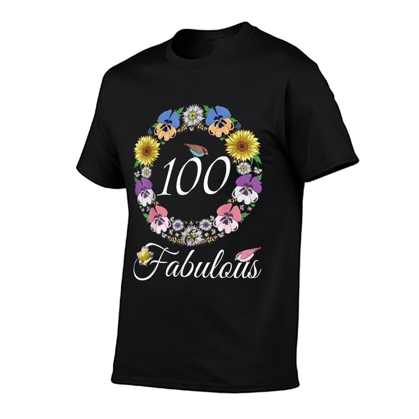 100 & Fabulous 100 Year Old Floral 1923 100th Birthday Eco-friendly Material T-Shirt