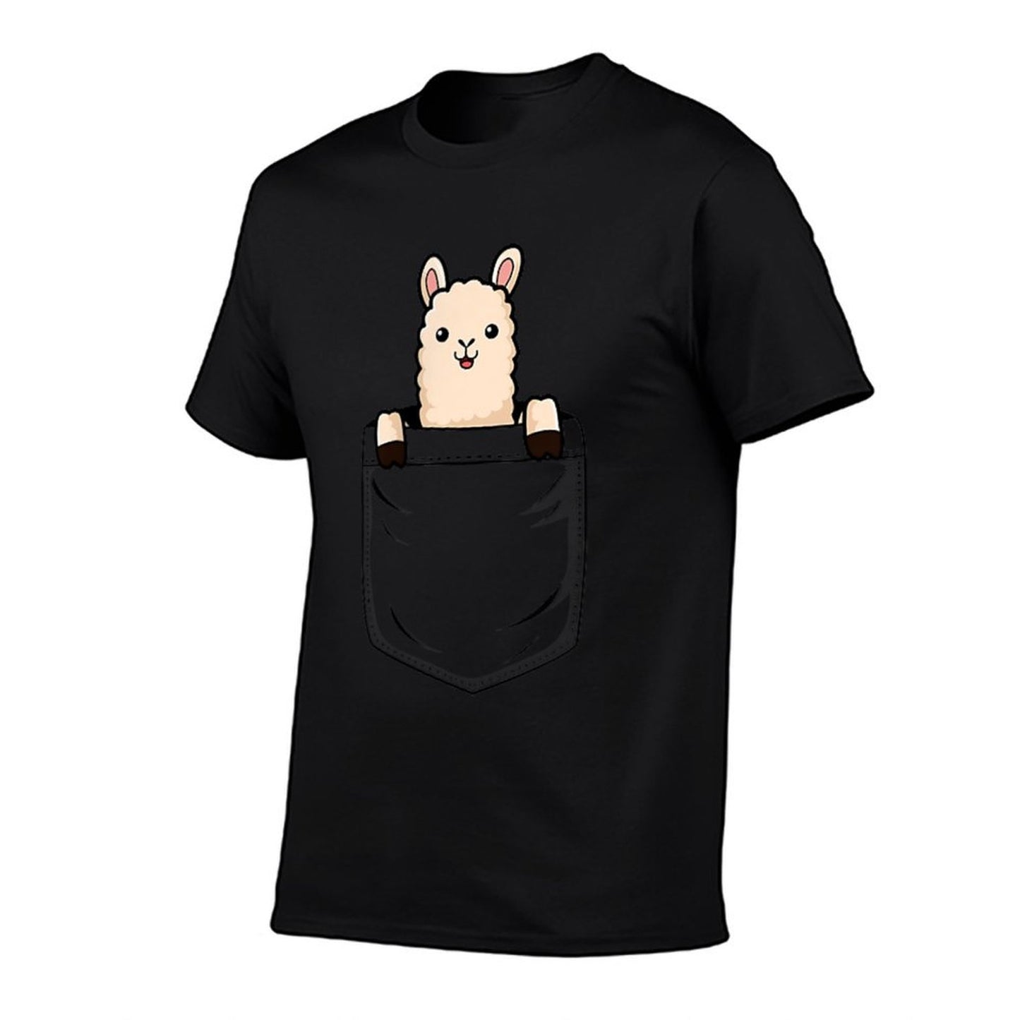 Llama Lovers Cute Funny Llama In Pocket Lightweight T-Shirt