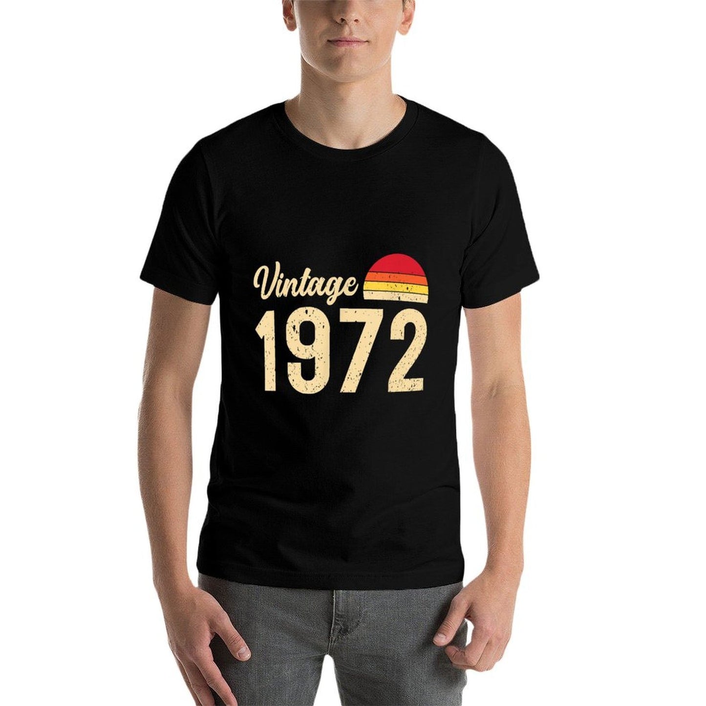 Vintage Style Born In 1972 T Shirts Retro 50th Birthday Eco-friendly Material T-Shirt