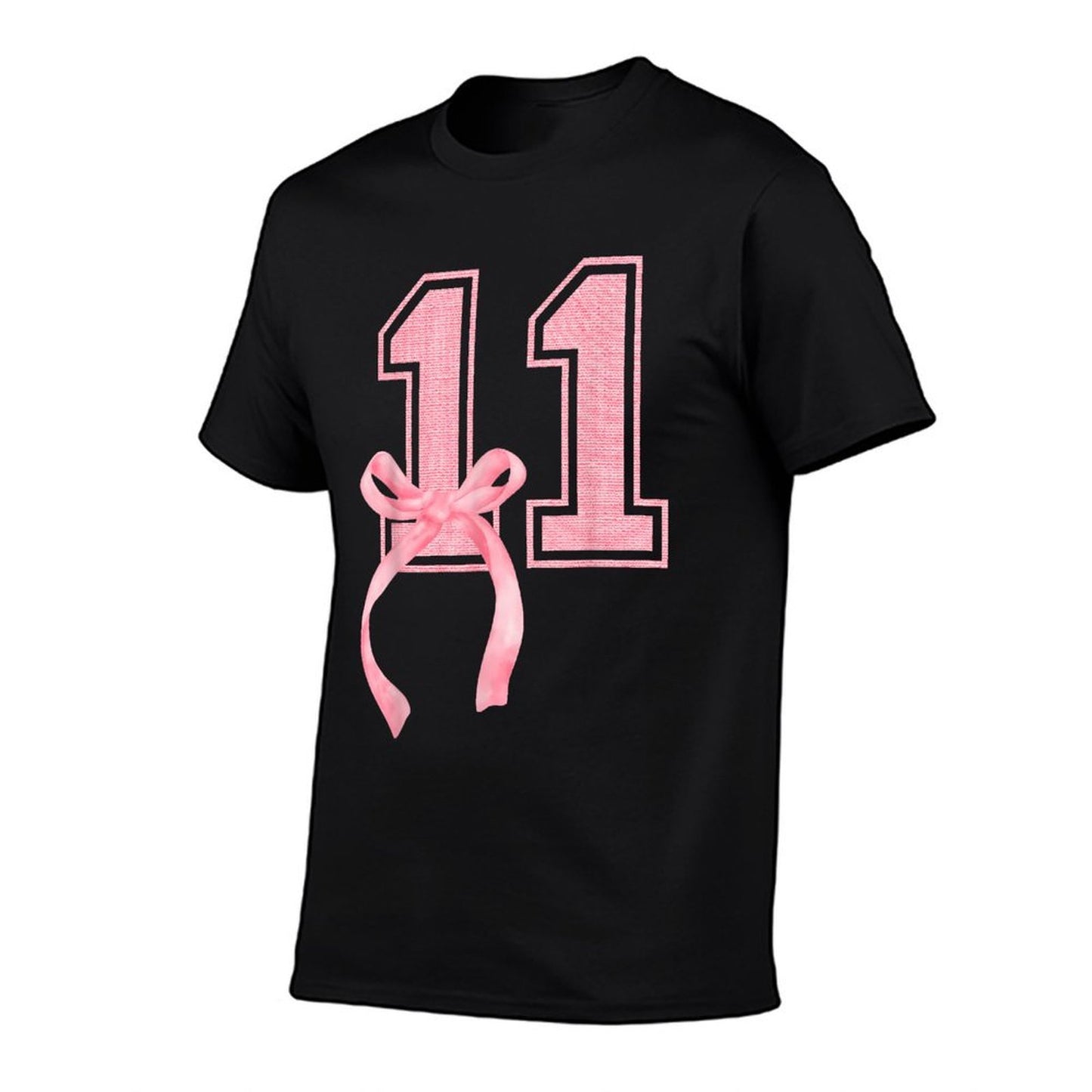Birthday Girl Pink Coquette Bow 11 Year Old Aesthetic Girly Wrinkle-resistant T-Shirt