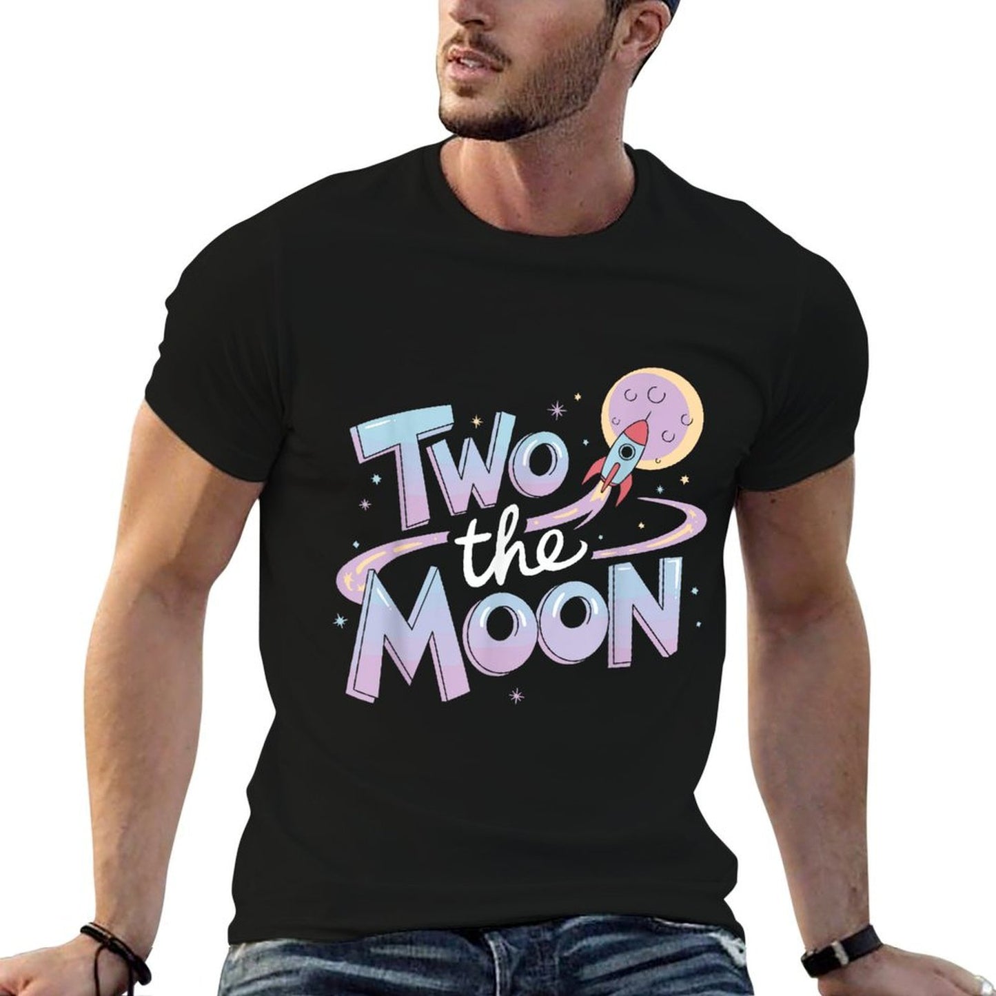 Two The Moon 2nd Birthday Girl Boy 2 Year Old Toddler Classic T-Shirt