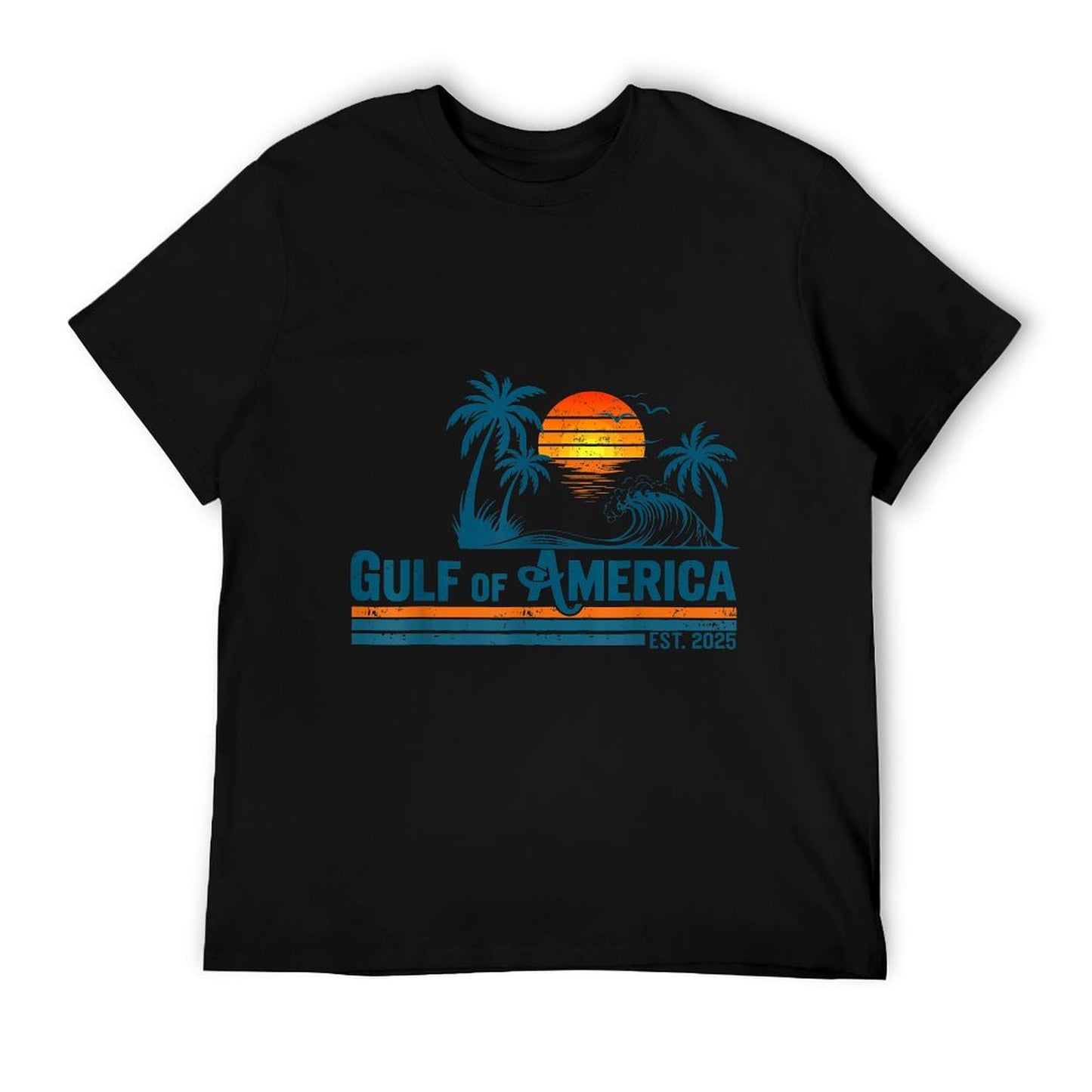 Retro Vintage Gulf Of US America 2025 American Gifts Eco-friendly Material T-Shirt