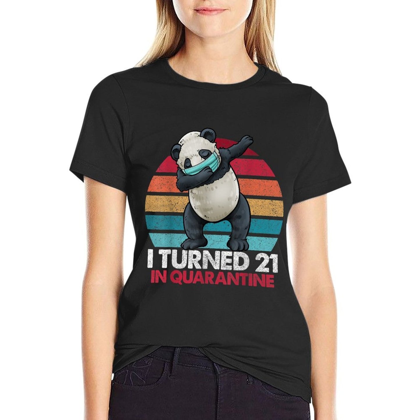 I Turned 21 In Quarantine 2020 Dabbing Panda 21st Birthday Classic T-Shirt