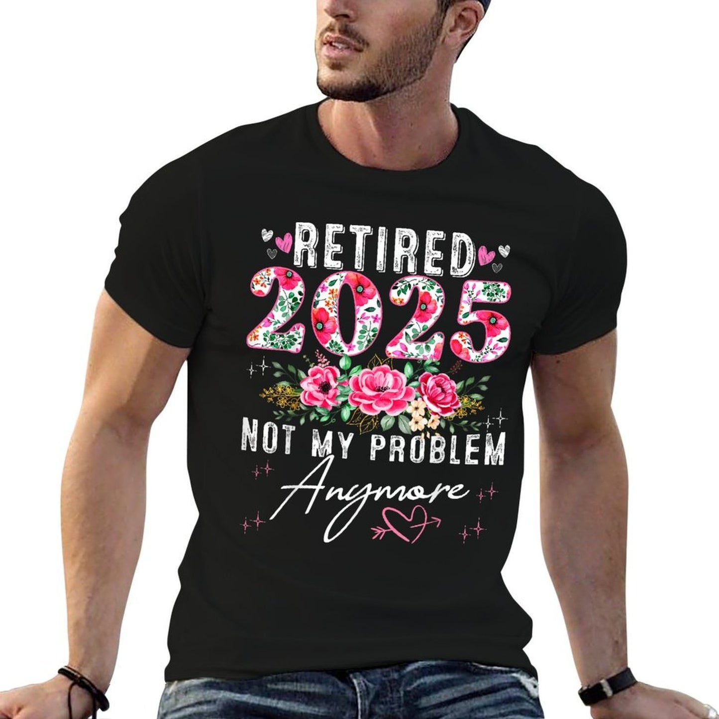 Retired 2025 Funny Retirement Gifts For Women 2025 Floral Breathable T-Shirt