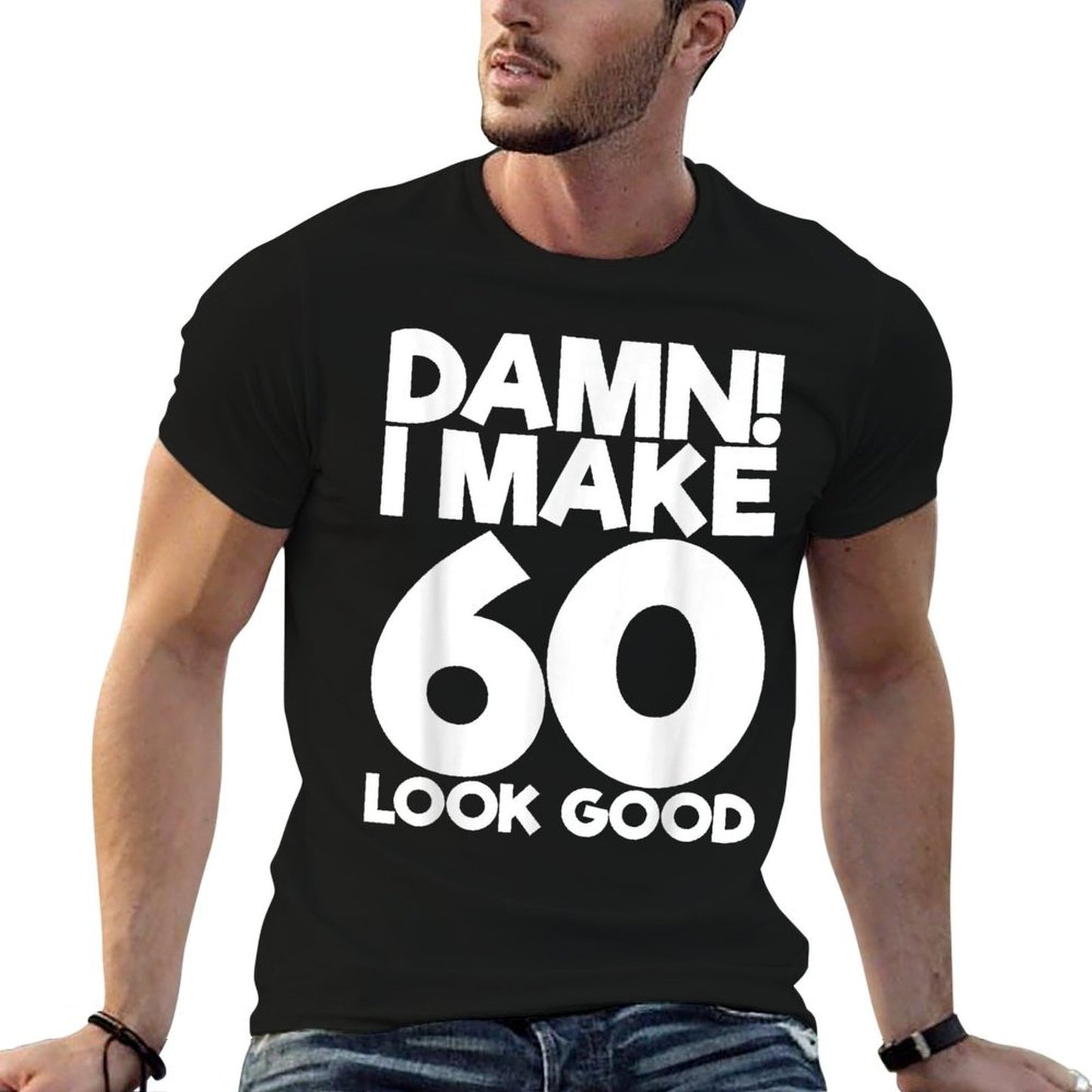 60 Years Old B-Day Funny 60th Birthday Slim-fit Cut T-Shirt